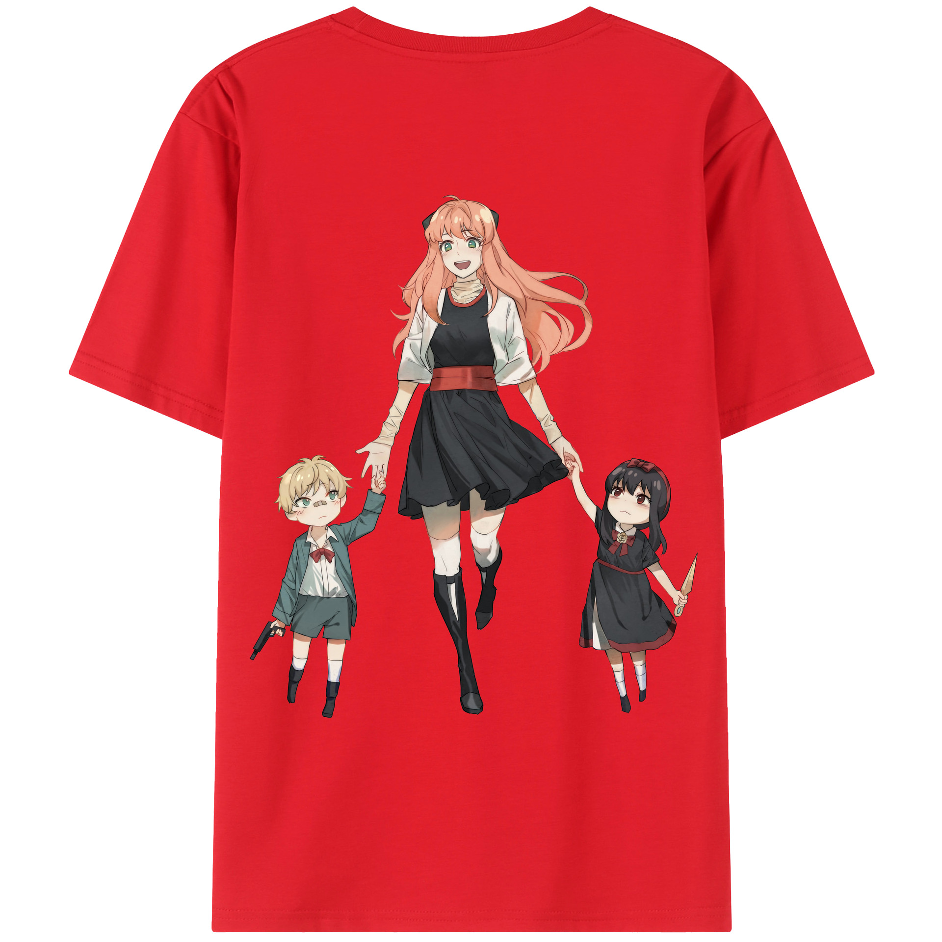 （画像用） SPY×FAMILY间谍家家酒 綿100％ メンズ半袖Tシャツ（バックプリント） 通気性