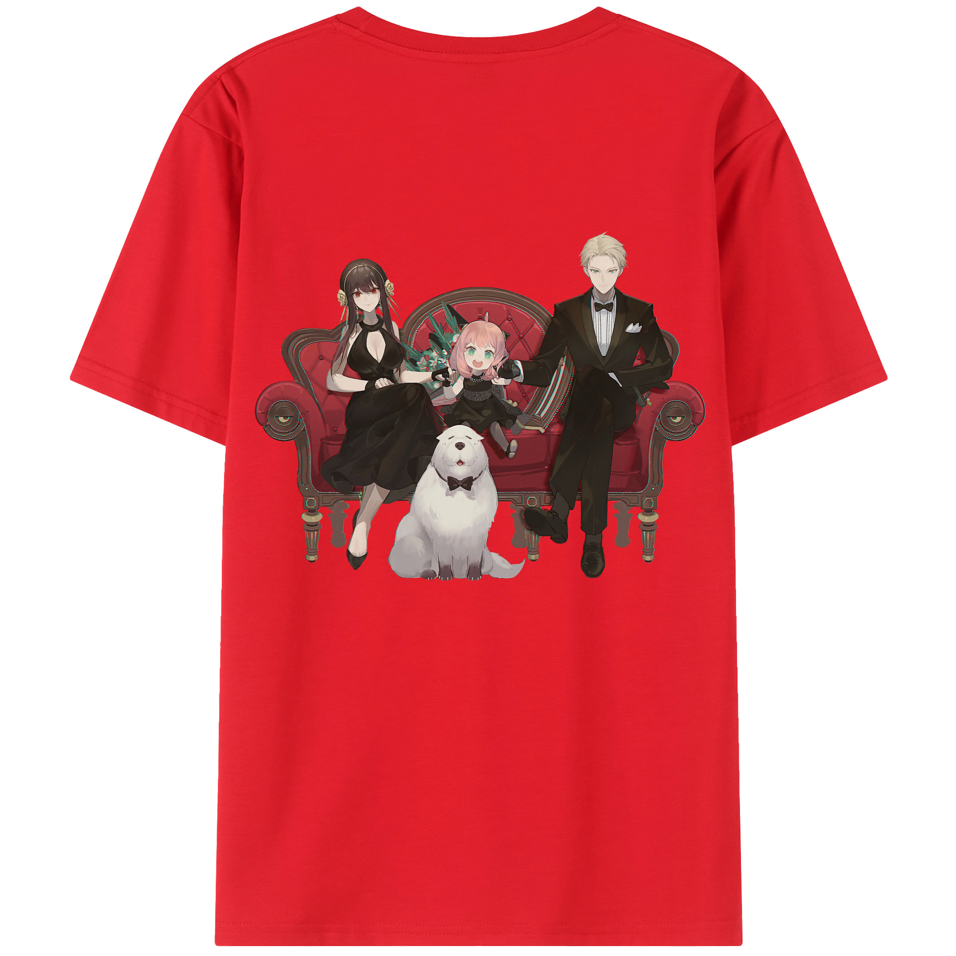 （画像用） SPY×FAMILY间谍家家酒 綿100％ メンズ半袖Tシャツ（バックプリント） 通気性