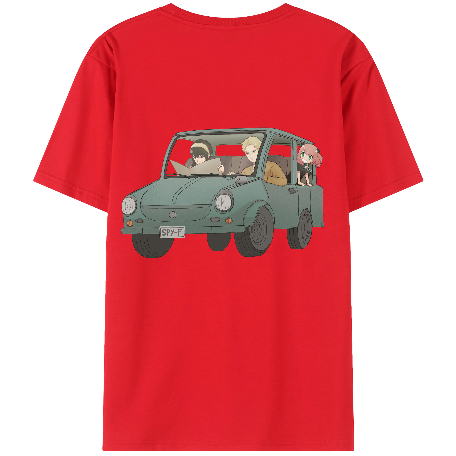 （画像用） SPY×FAMILY间谍家家酒 綿100％ メンズ半袖Tシャツ（バックプリント） 通気性