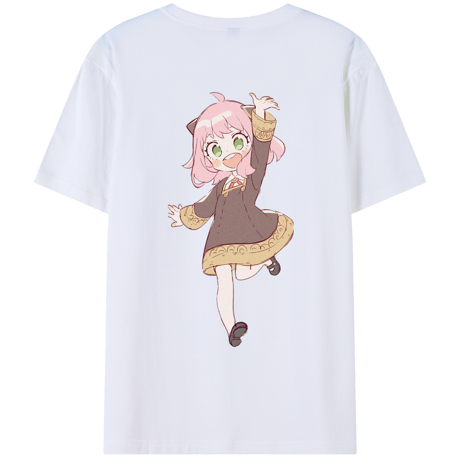 （画像用） SPY×FAMILY间谍家家酒 綿100％ メンズ半袖Tシャツ（バックプリント） 通気性