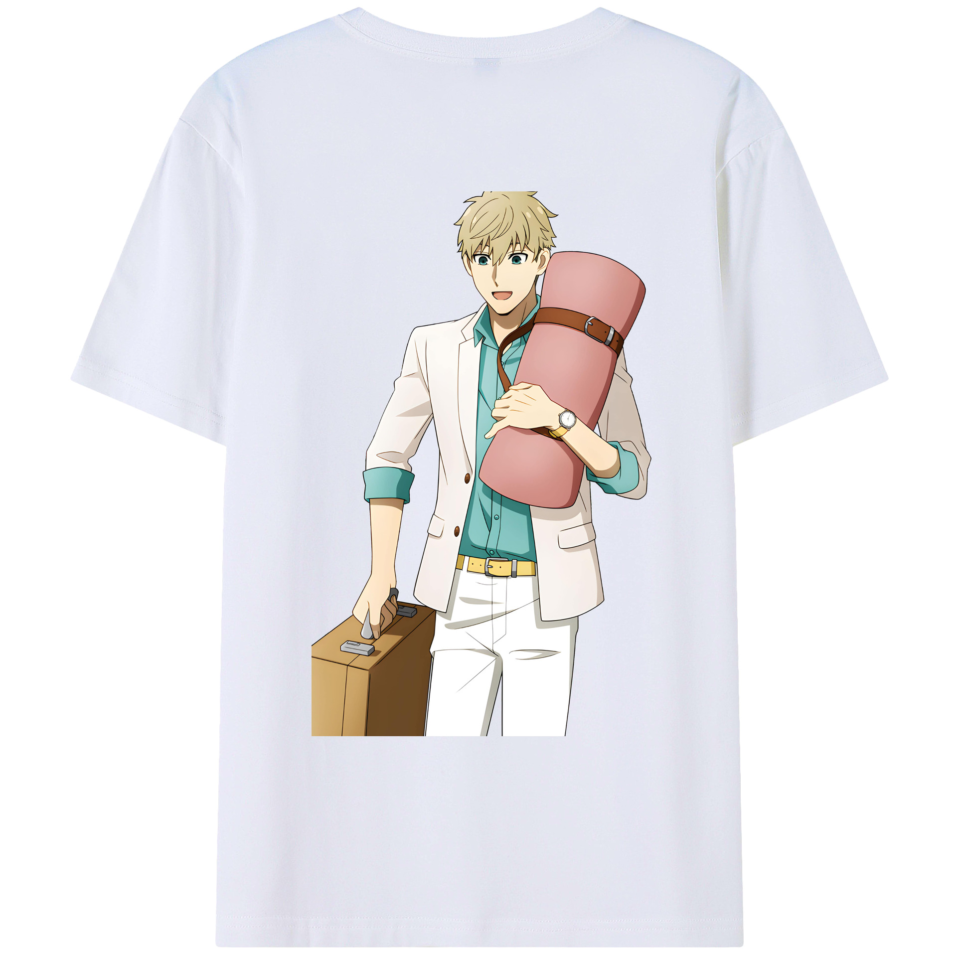 （画像用） SPY×FAMILY间谍家家酒 綿100％ メンズ半袖Tシャツ（バックプリント） 通気性