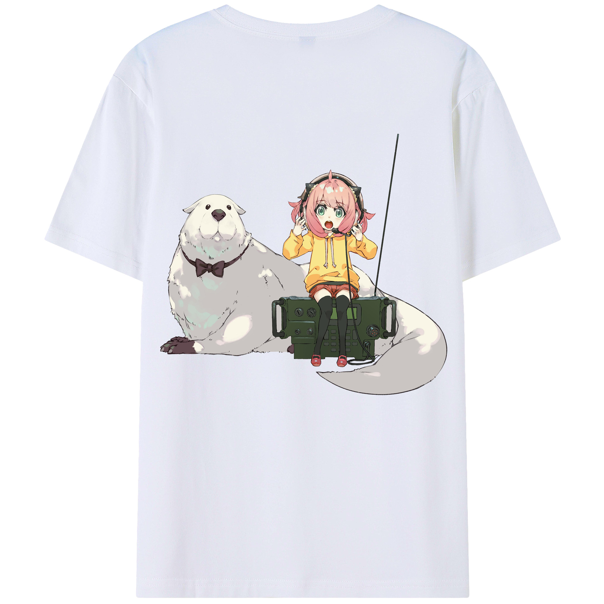 （画像用） SPY×FAMILY间谍家家酒 綿100％ メンズ半袖Tシャツ（バックプリント） 通気性