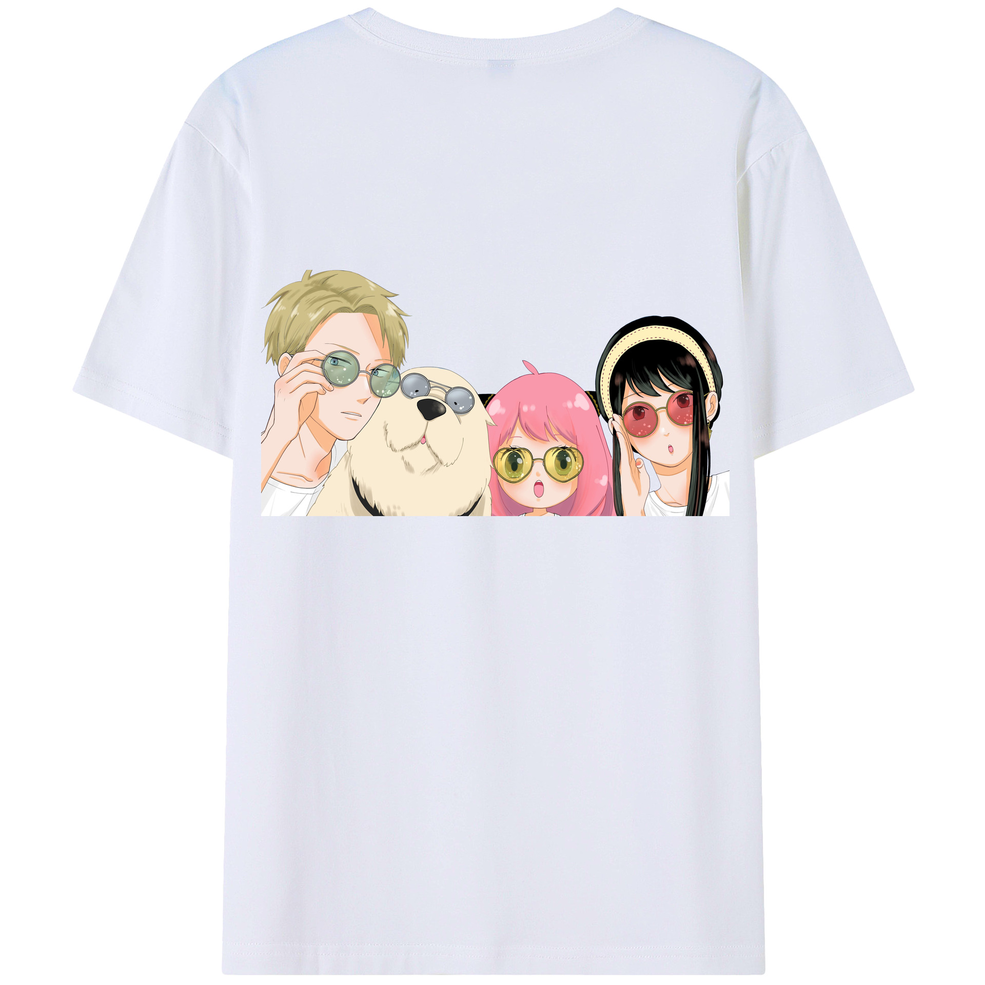 （画像用） SPY×FAMILY间谍家家酒 綿100％ メンズ半袖Tシャツ（バックプリント） 通気性