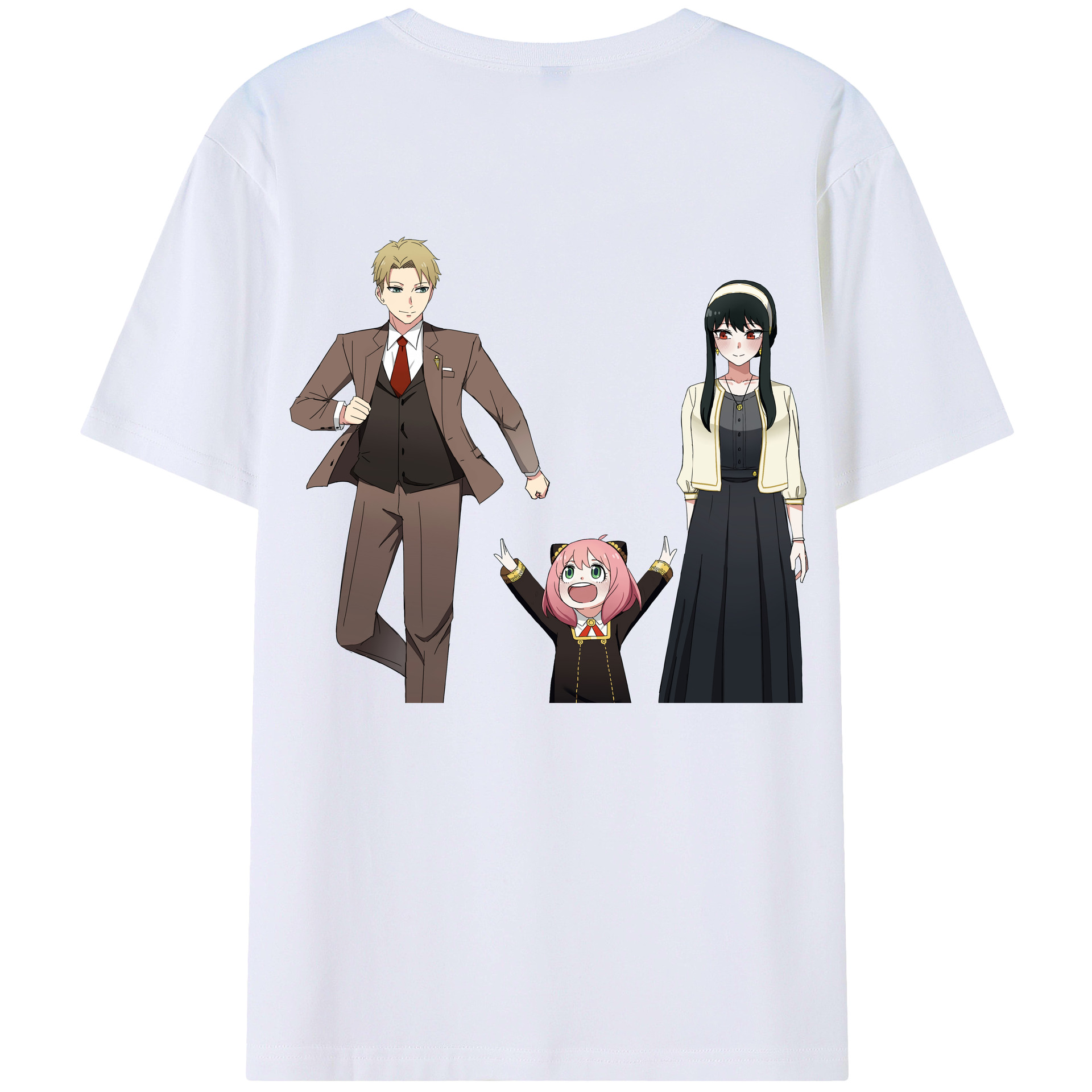 （画像用） SPY×FAMILY间谍家家酒 綿100％ メンズ半袖Tシャツ（バックプリント） 通気性