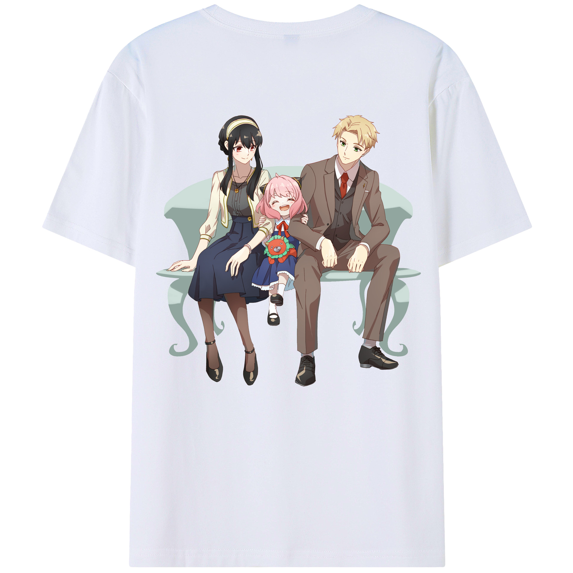 （画像用） SPY×FAMILY间谍家家酒 綿100％ メンズ半袖Tシャツ（バックプリント） 通気性