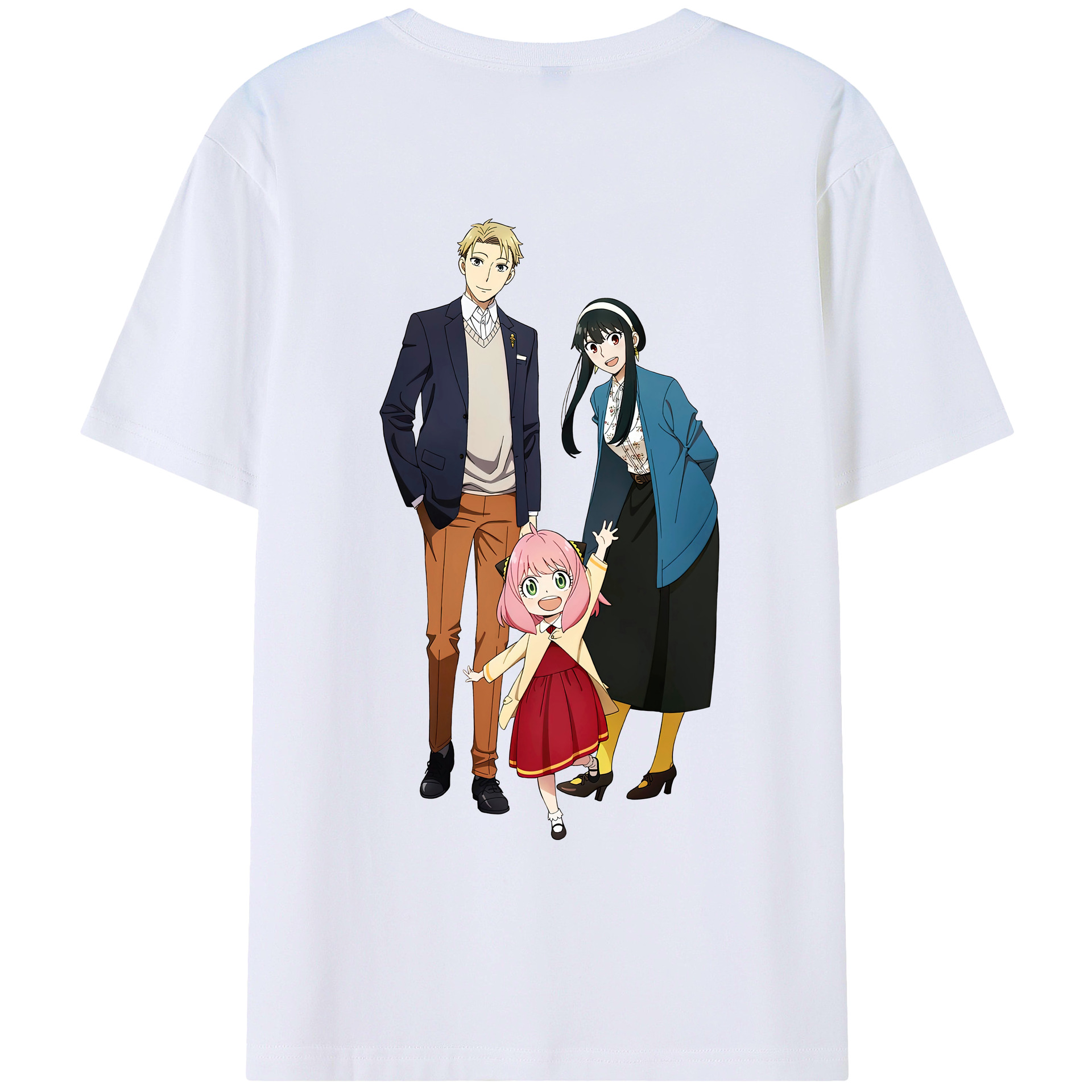 （画像用） SPY×FAMILY间谍家家酒 綿100％ メンズ半袖Tシャツ（バックプリント） 通気性