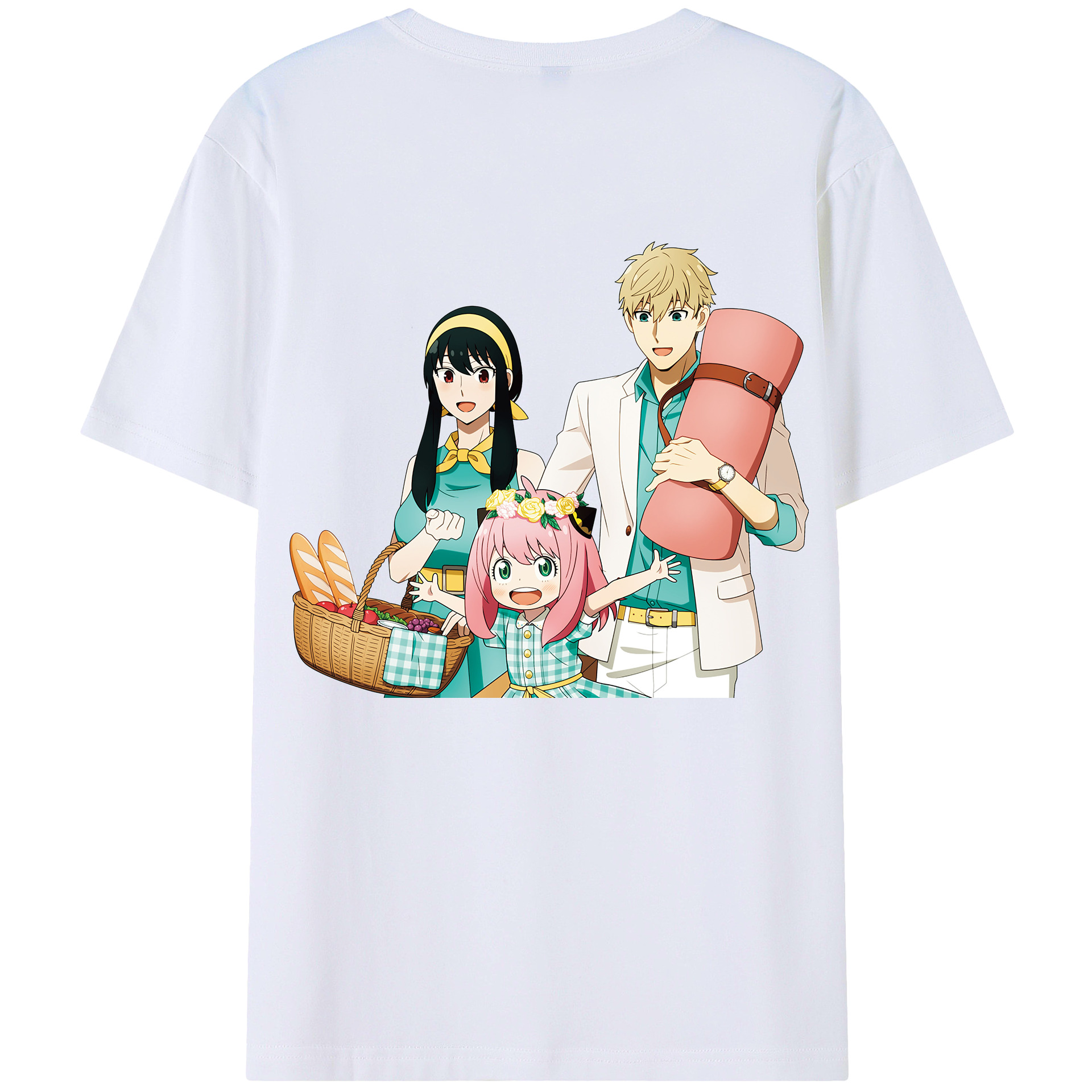 （画像用） SPY×FAMILY间谍家家酒 綿100％ メンズ半袖Tシャツ（バックプリント） 通気性