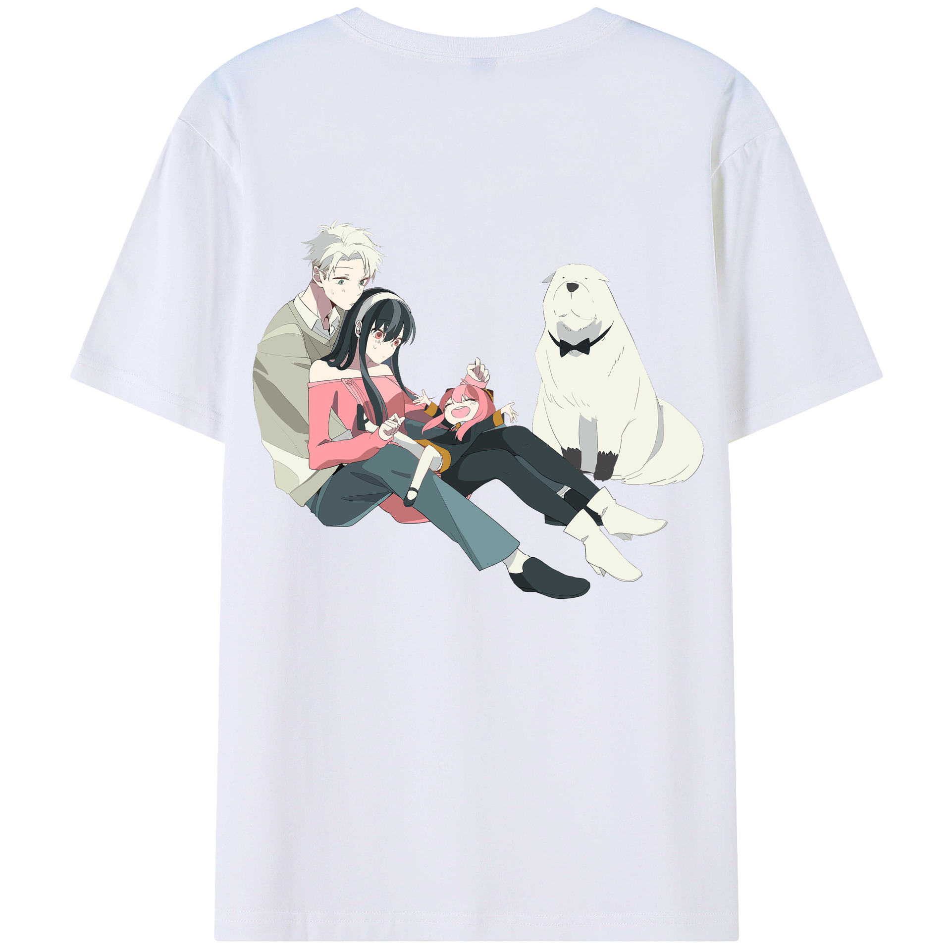 （画像用） SPY×FAMILY间谍家家酒 綿100％ メンズ半袖Tシャツ（バックプリント） 通気性