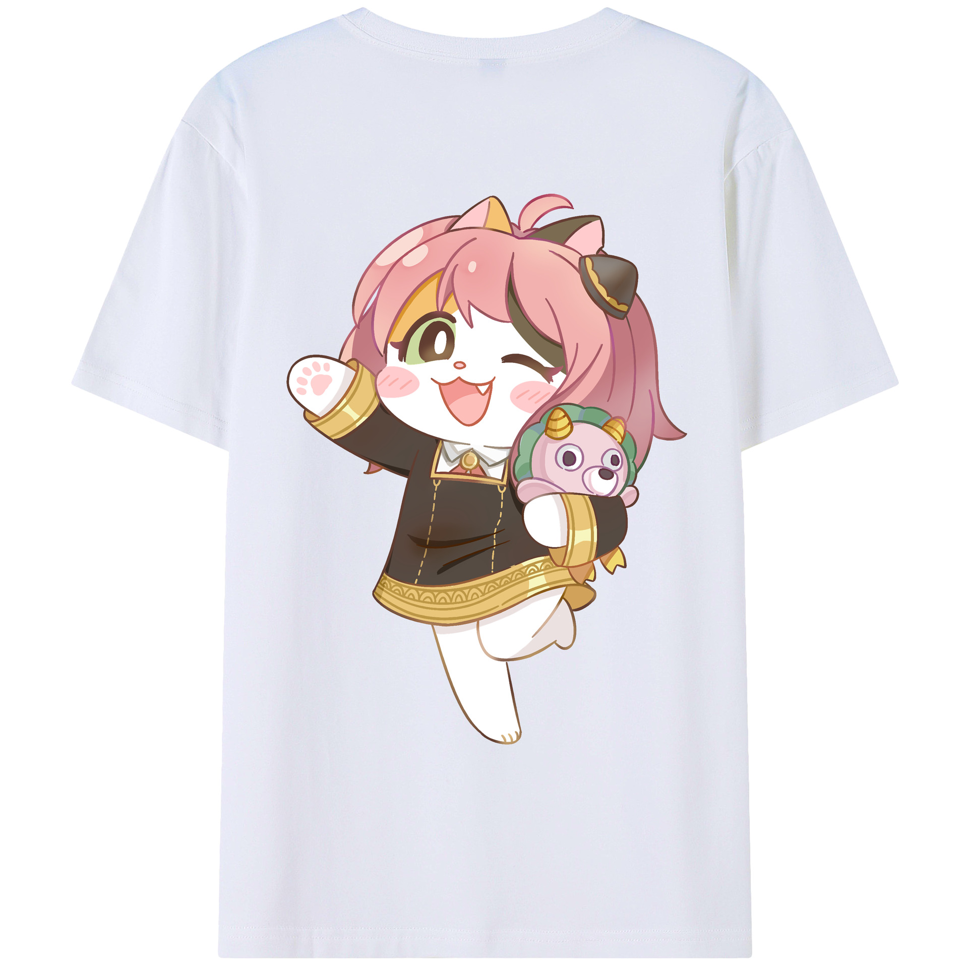 （画像用） SPY×FAMILY间谍家家酒 綿100％ メンズ半袖Tシャツ（バックプリント） 通気性
