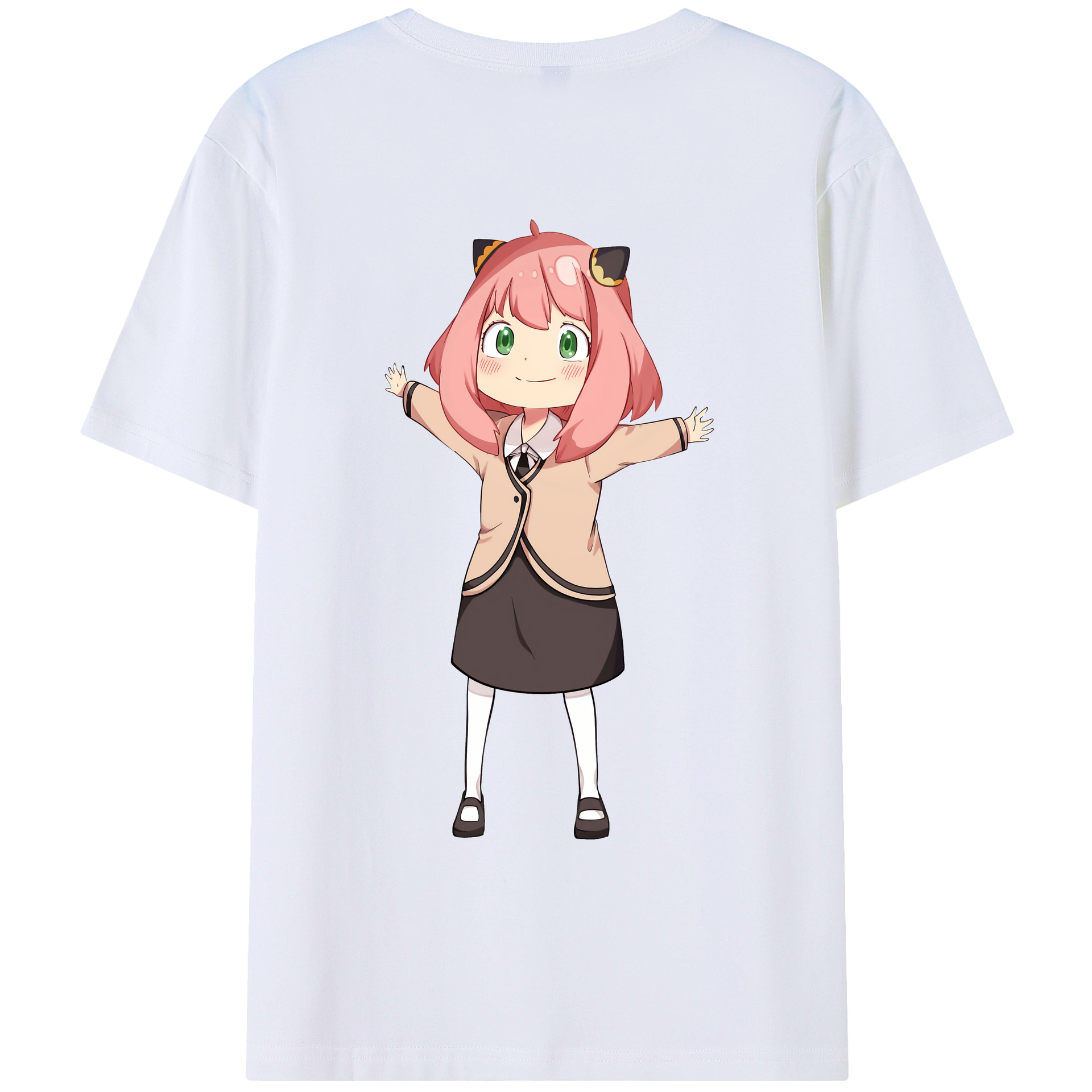 （画像用） SPY×FAMILY间谍家家酒 綿100％ メンズ半袖Tシャツ（バックプリント） 通気性