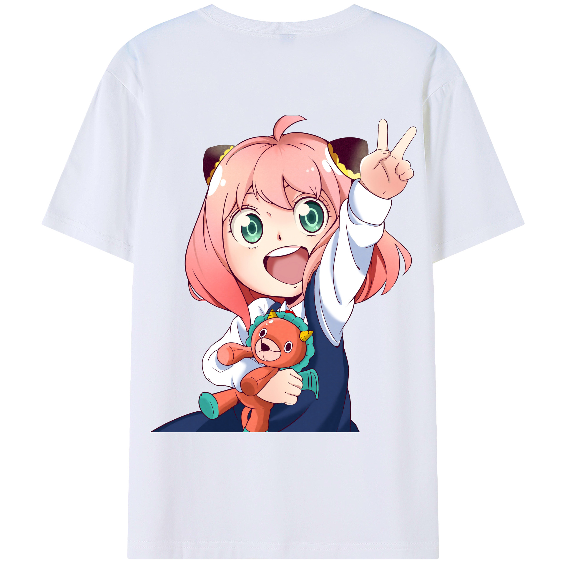 （画像用） SPY×FAMILY间谍家家酒 綿100％ メンズ半袖Tシャツ（バックプリント） 通気性