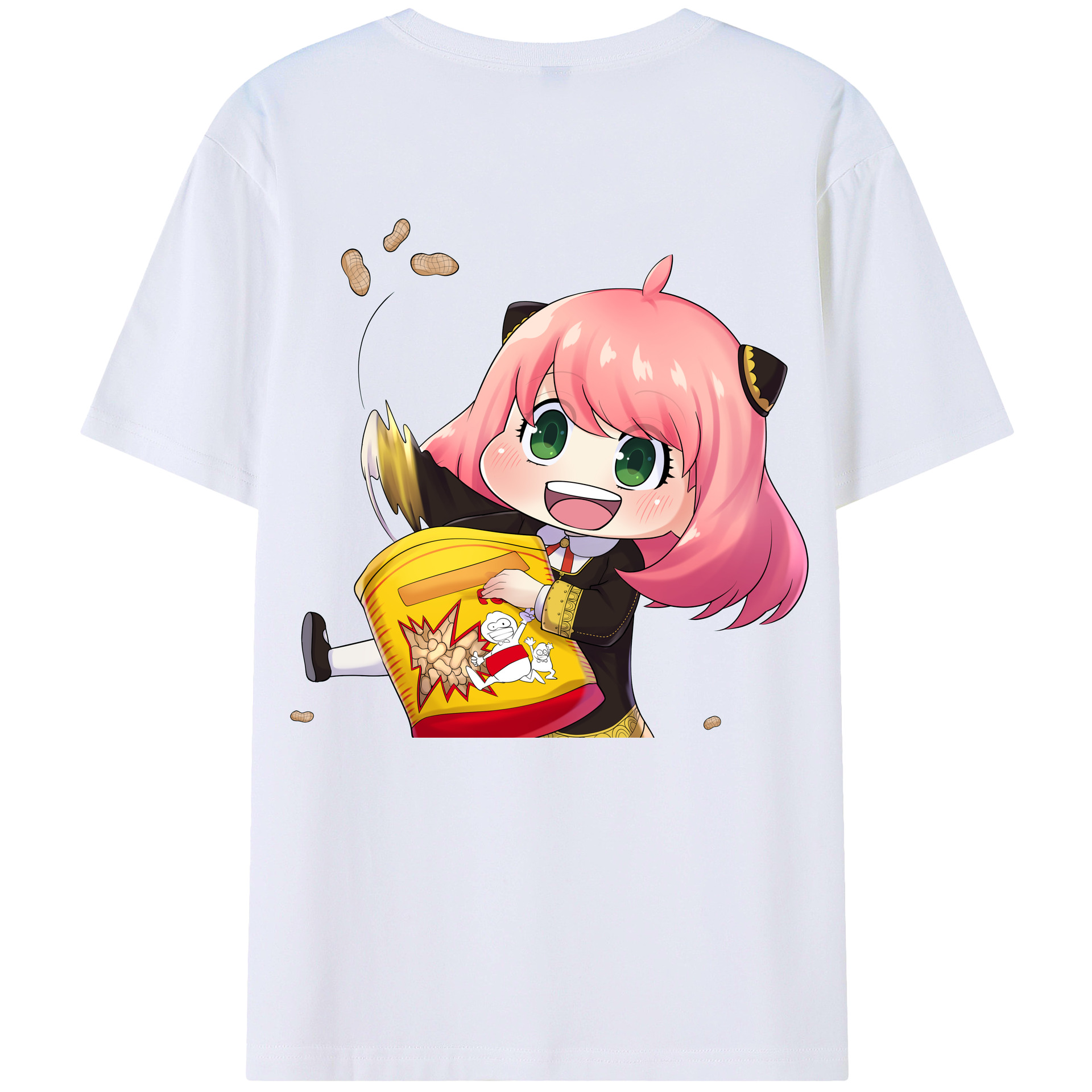 （画像用） SPY×FAMILY间谍家家酒 綿100％ メンズ半袖Tシャツ（バックプリント） 通気性