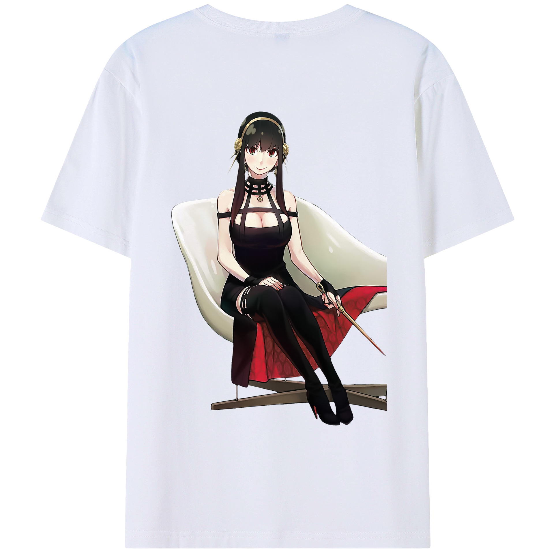 （画像用） SPY×FAMILY间谍家家酒 綿100％ メンズ半袖Tシャツ（バックプリント） 通気性