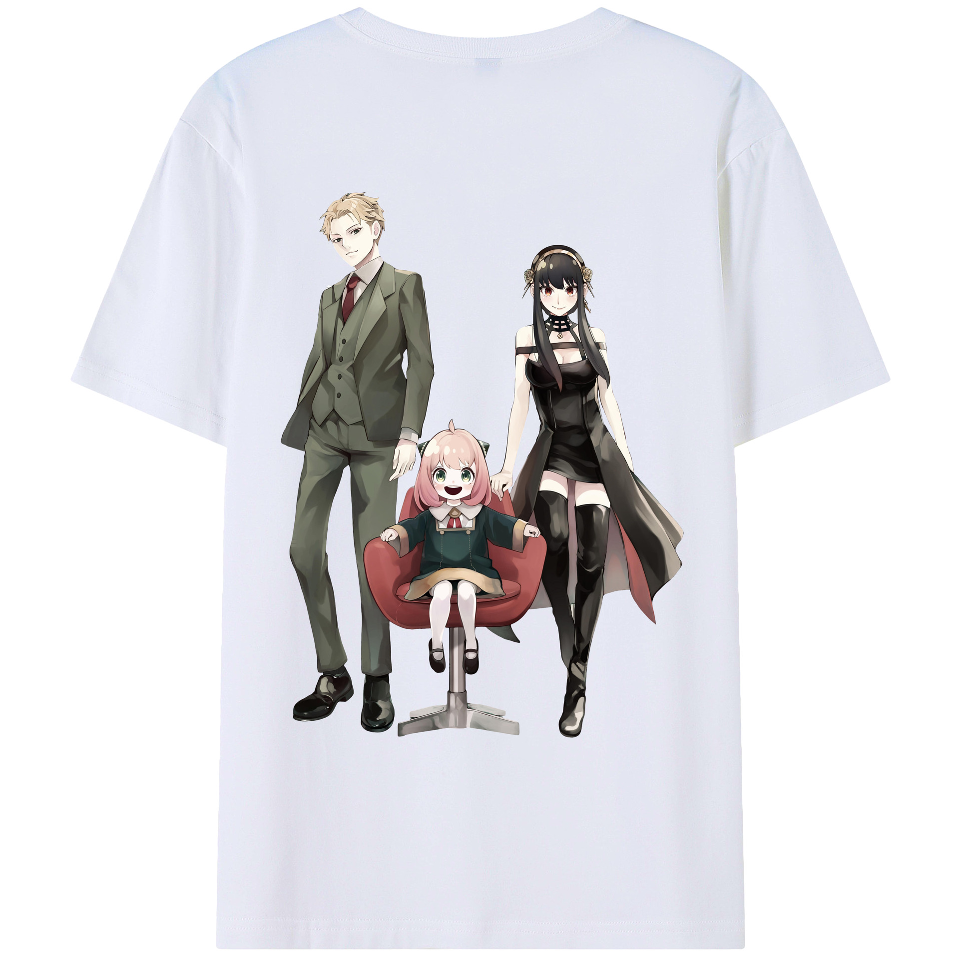 （画像用） SPY×FAMILY间谍家家酒 綿100％ メンズ半袖Tシャツ（バックプリント） 通気性