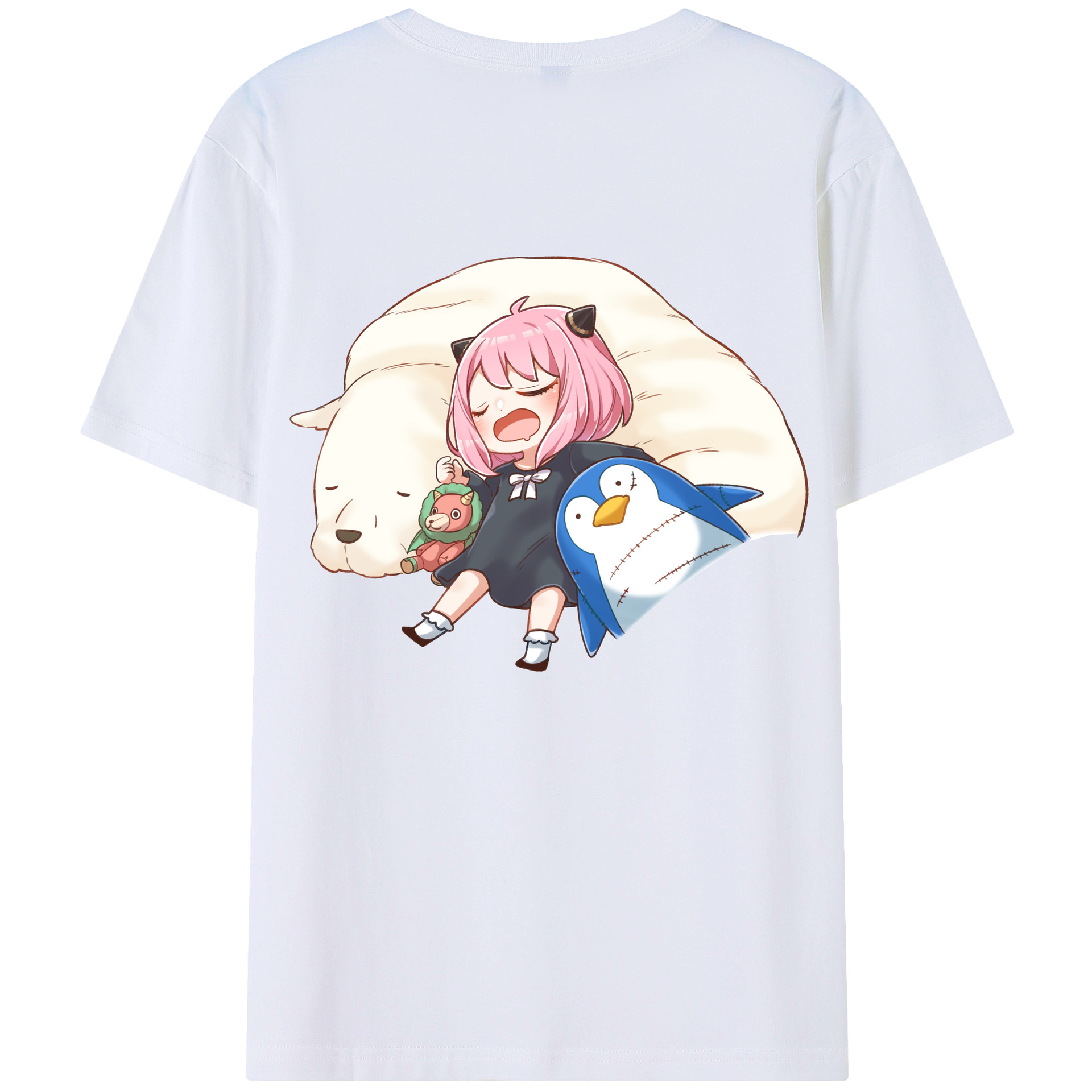 （画像用） SPY×FAMILY间谍家家酒 綿100％ メンズ半袖Tシャツ（バックプリント） 通気性