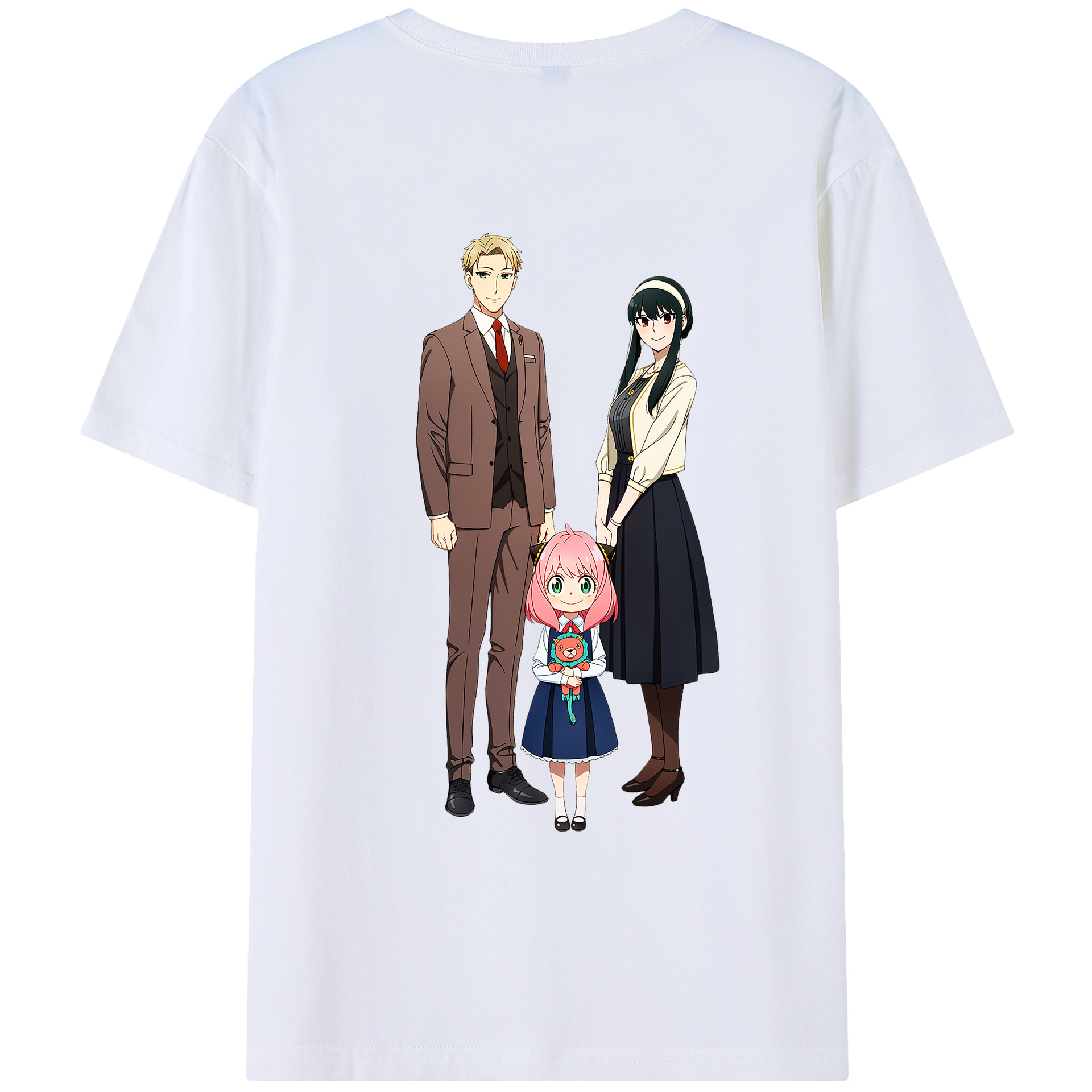 （画像用） SPY×FAMILY间谍家家酒 綿100％ メンズ半袖Tシャツ（バックプリント） 通気性