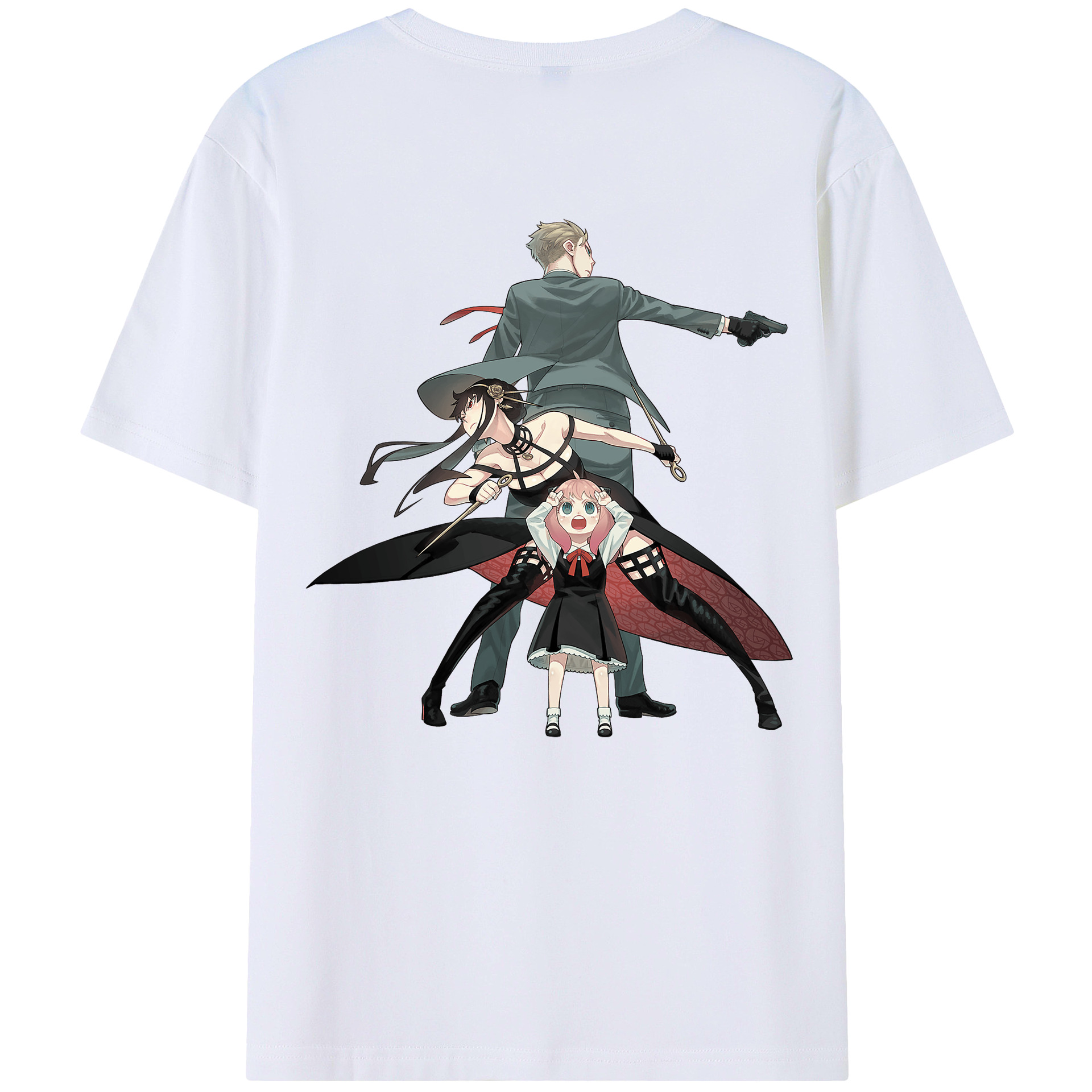 （画像用） SPY×FAMILY间谍家家酒 綿100％ メンズ半袖Tシャツ（バックプリント） 通気性