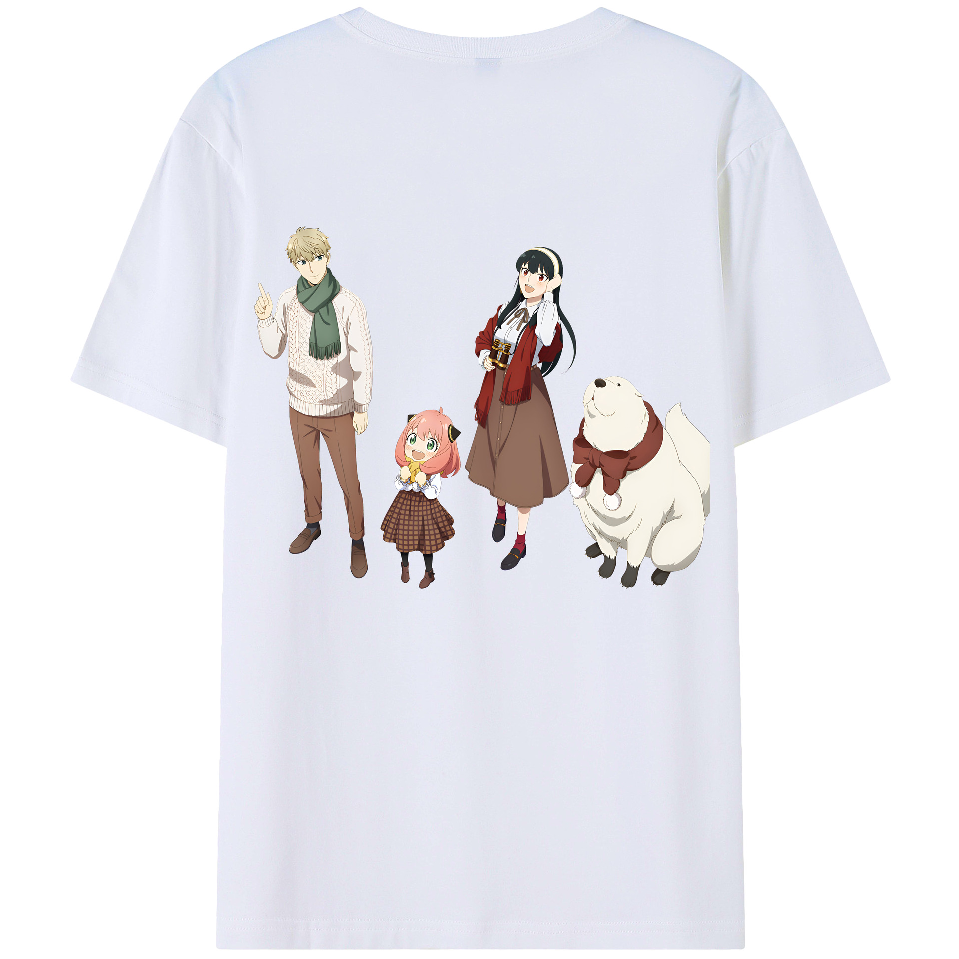 （画像用） SPY×FAMILY间谍家家酒 綿100％ メンズ半袖Tシャツ（バックプリント） 通気性