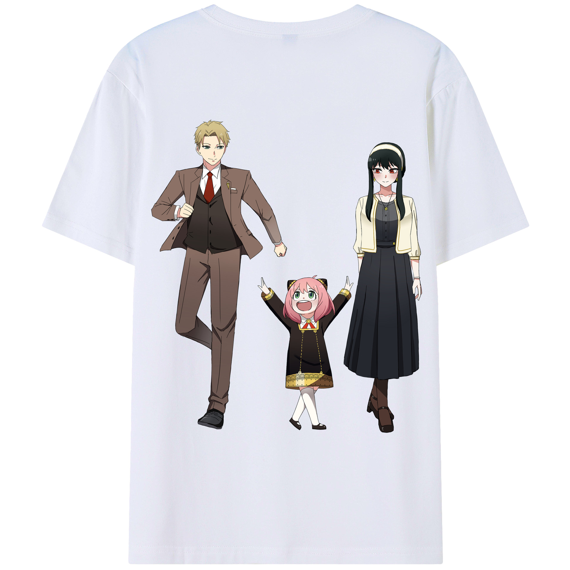 （画像用） SPY×FAMILY间谍家家酒 綿100％ メンズ半袖Tシャツ（バックプリント） 通気性
