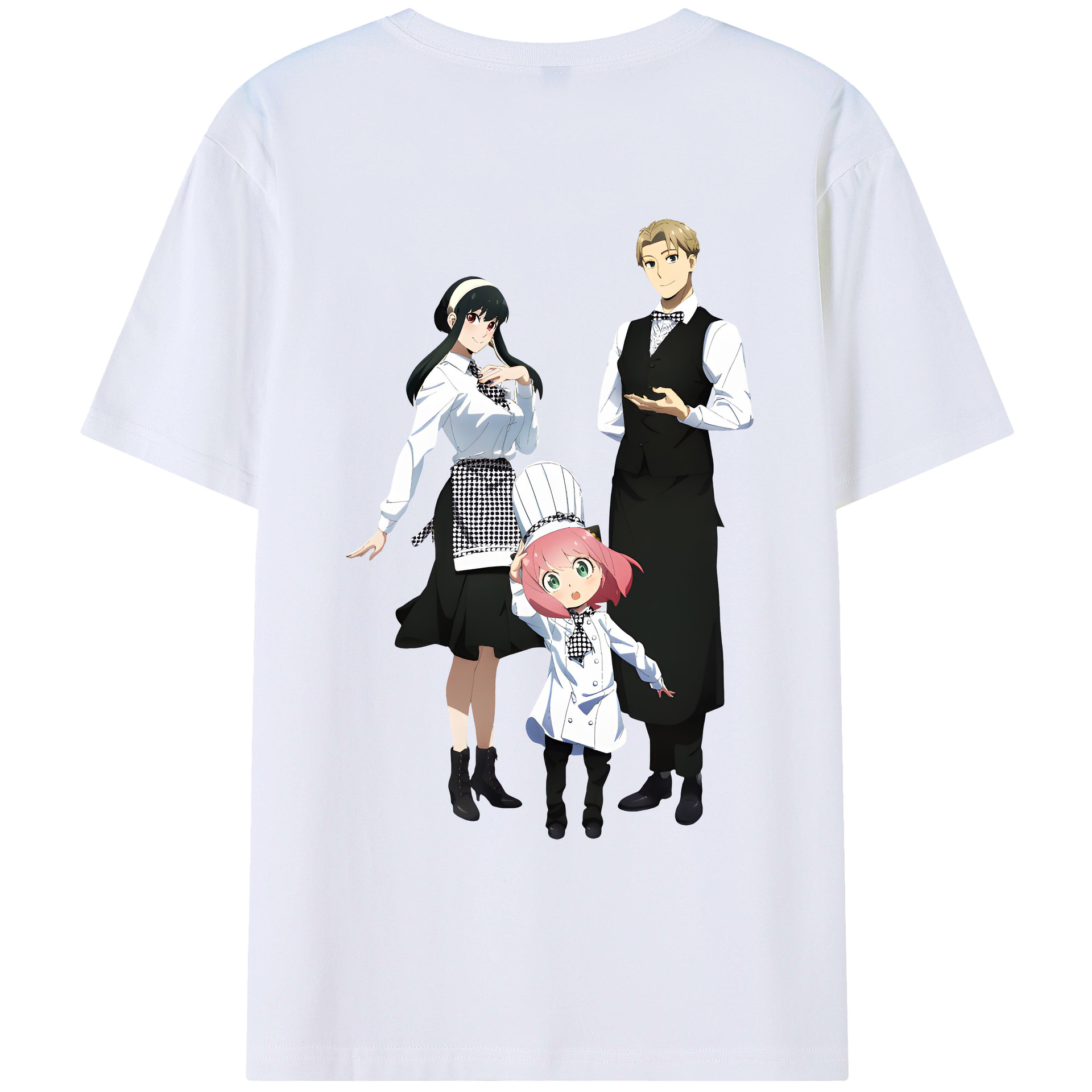 （画像用） SPY×FAMILY间谍家家酒 綿100％ メンズ半袖Tシャツ（バックプリント） 通気性