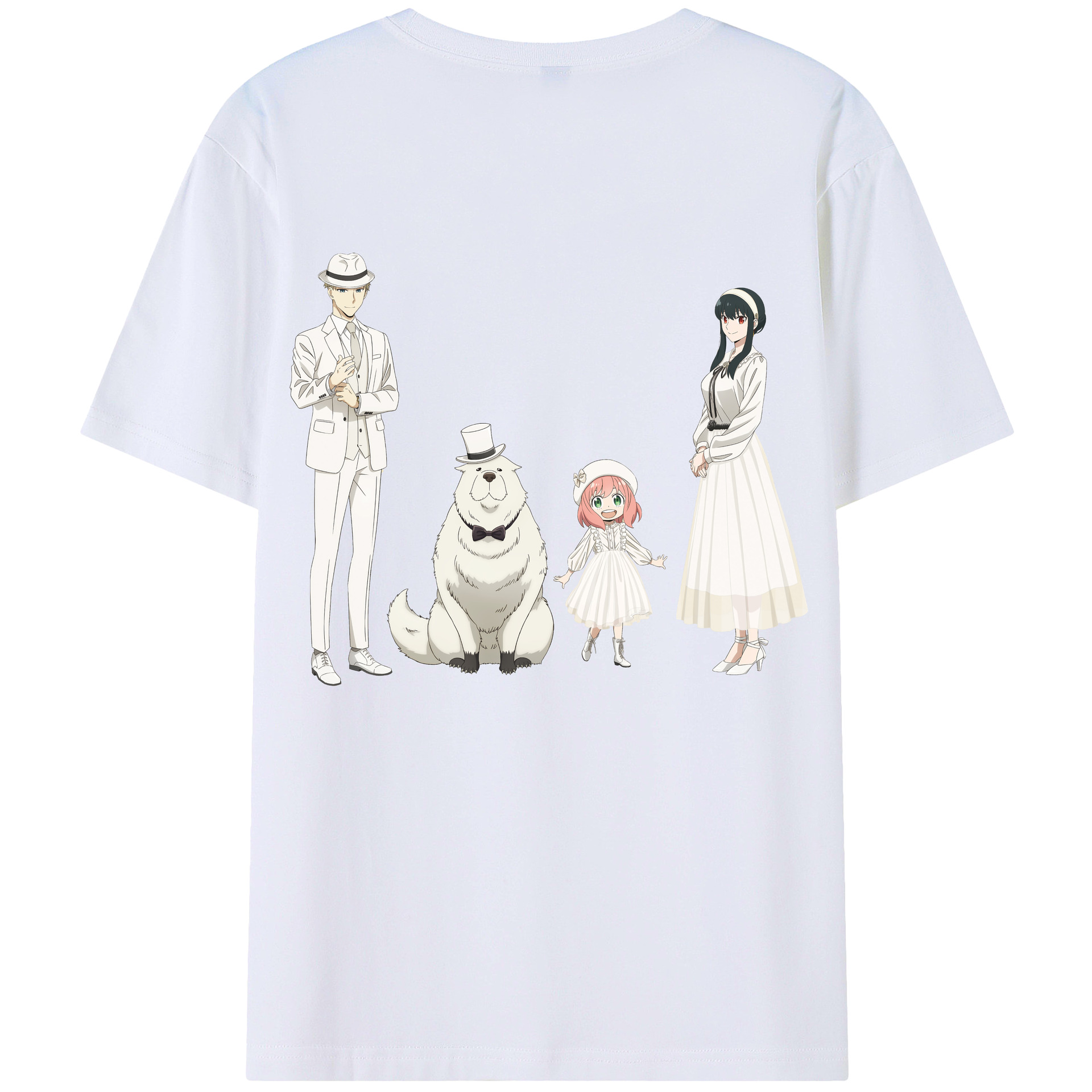 （画像用） SPY×FAMILY间谍家家酒 綿100％ メンズ半袖Tシャツ（バックプリント） 通気性