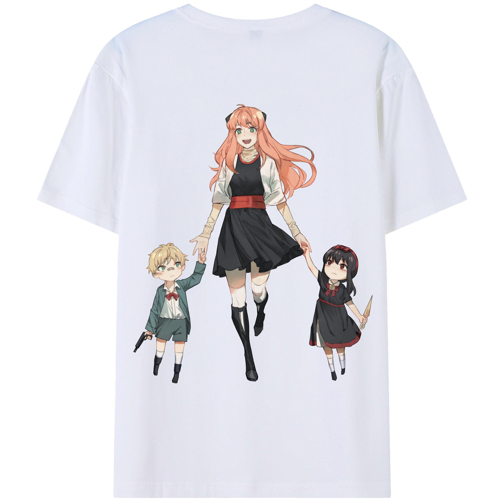 （画像用） SPY×FAMILY间谍家家酒 綿100％ メンズ半袖Tシャツ（バックプリント） 通気性