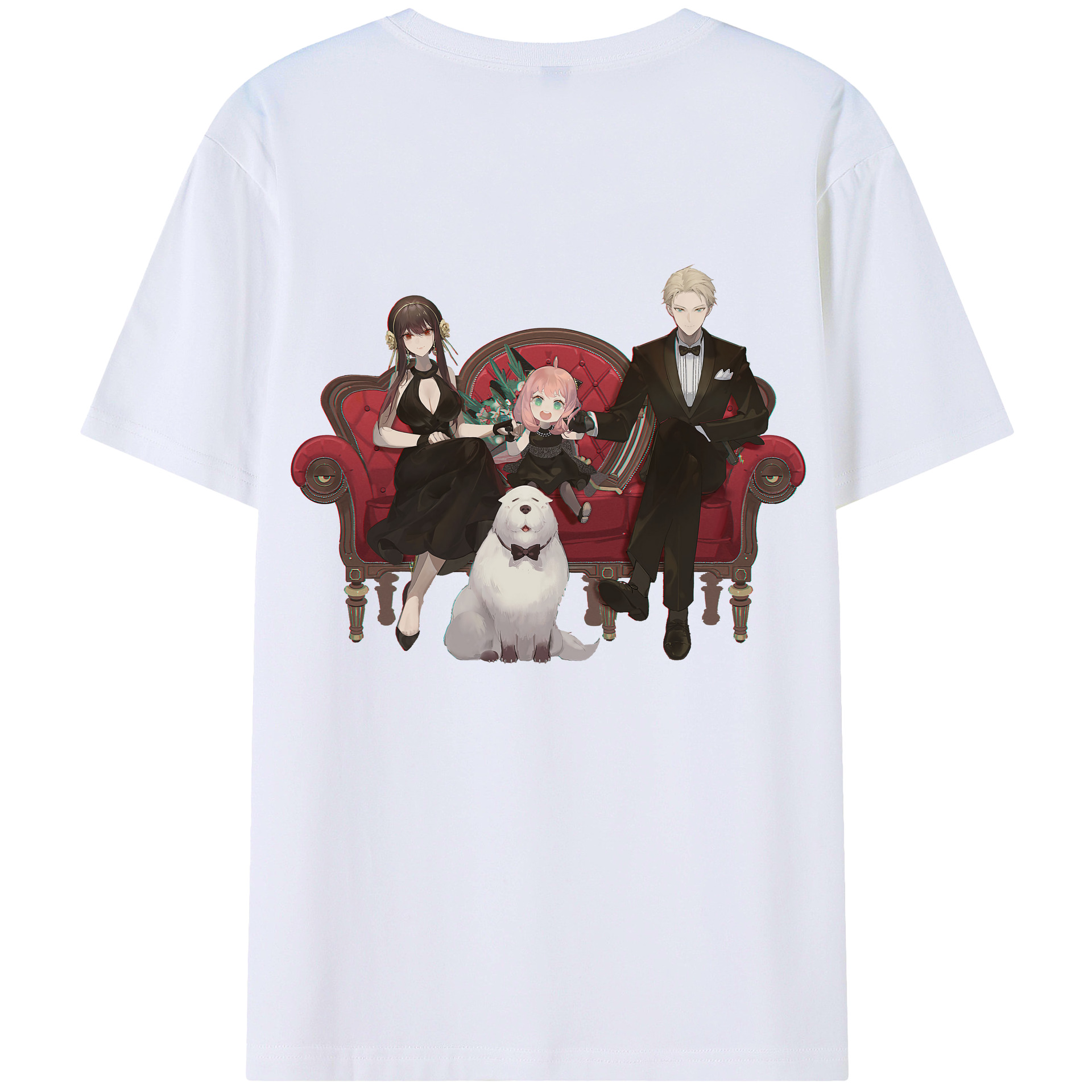 （画像用） SPY×FAMILY间谍家家酒 綿100％ メンズ半袖Tシャツ（バックプリント） 通気性