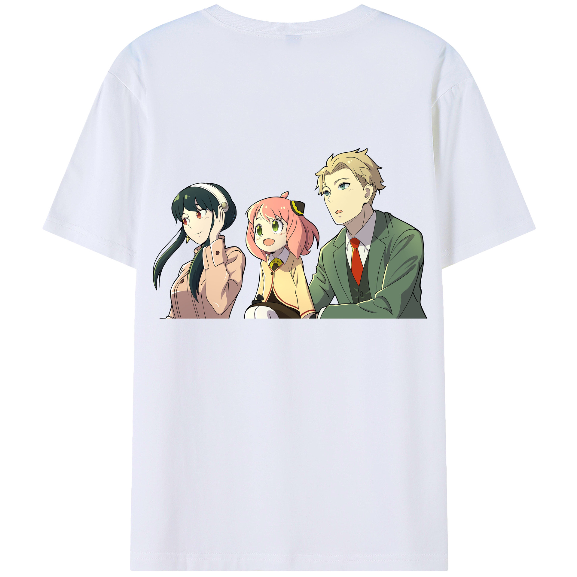 （画像用） SPY×FAMILY间谍家家酒 綿100％ メンズ半袖Tシャツ（バックプリント） 通気性