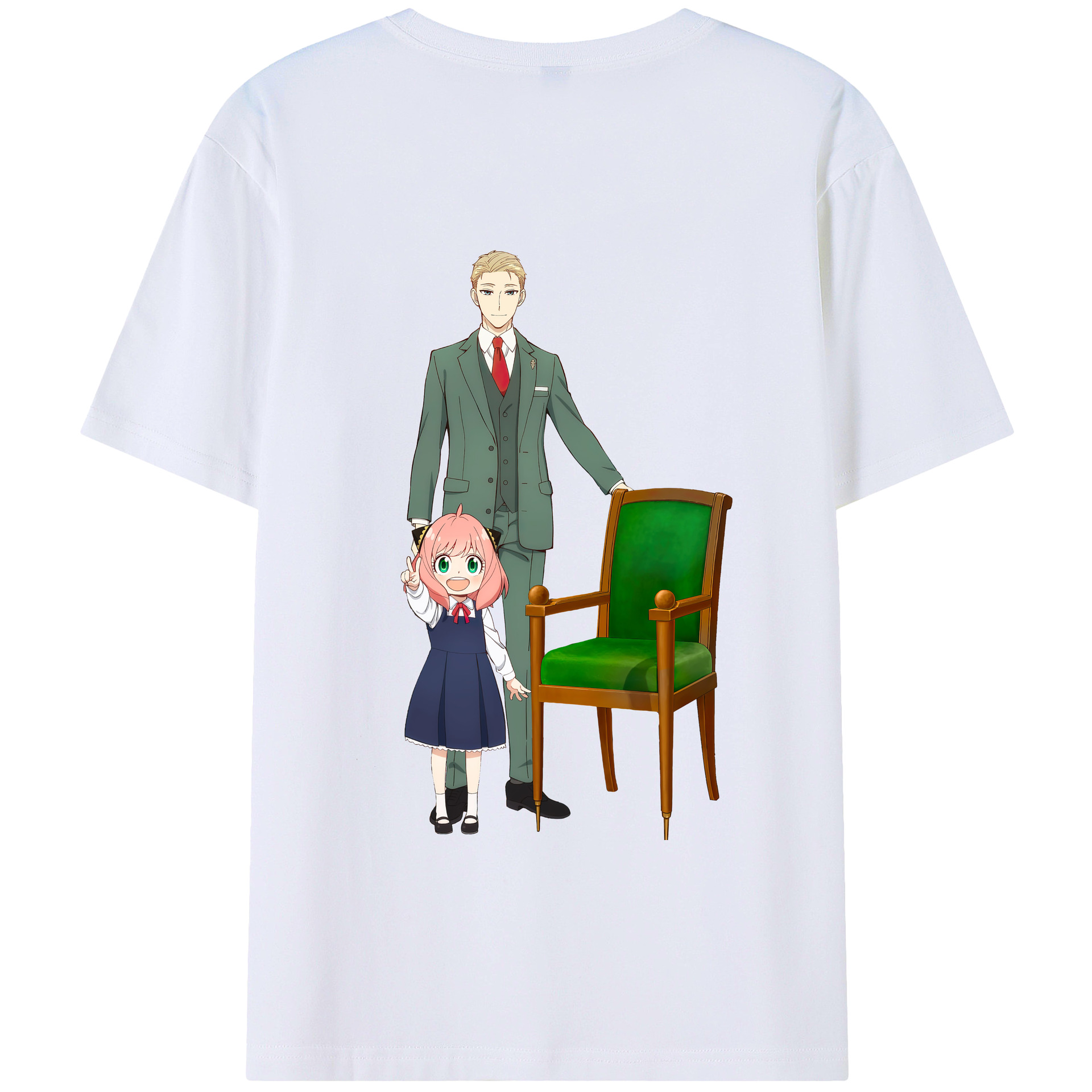 （画像用） SPY×FAMILY间谍家家酒 綿100％ メンズ半袖Tシャツ（バックプリント） 通気性