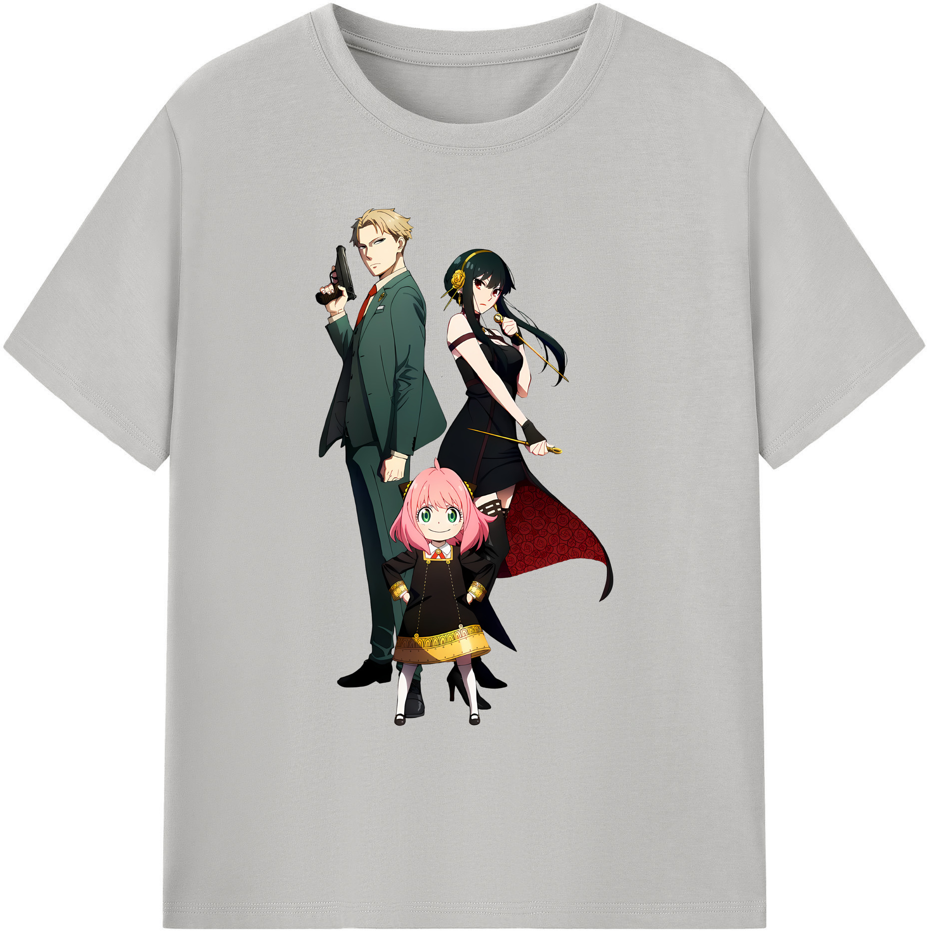 （画像用） SPY×FAMILY间谍家家酒 綿100％ メンズ半袖Tシャツ｜肌触りやわらか＆通気性