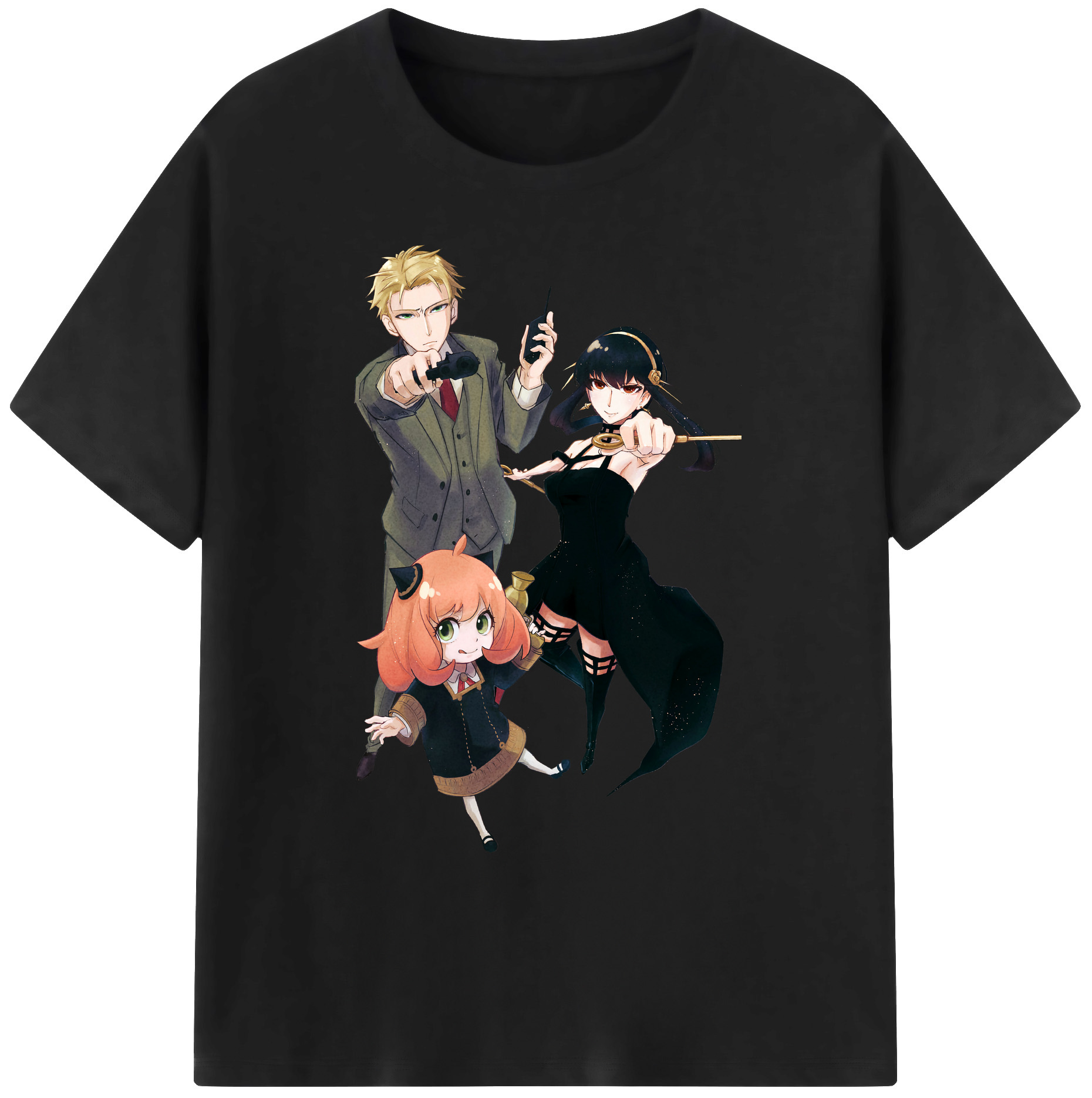 （画像用） SPY×FAMILY间谍家家酒 綿100％ メンズ半袖Tシャツ｜肌触りやわらか＆通気性