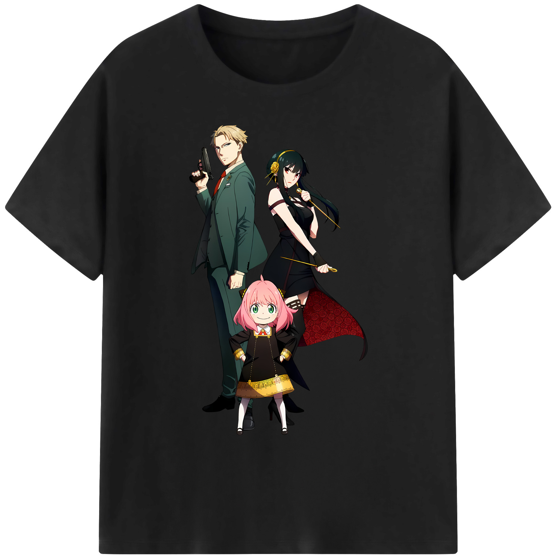 （画像用） SPY×FAMILY间谍家家酒 綿100％ メンズ半袖Tシャツ｜肌触りやわらか＆通気性
