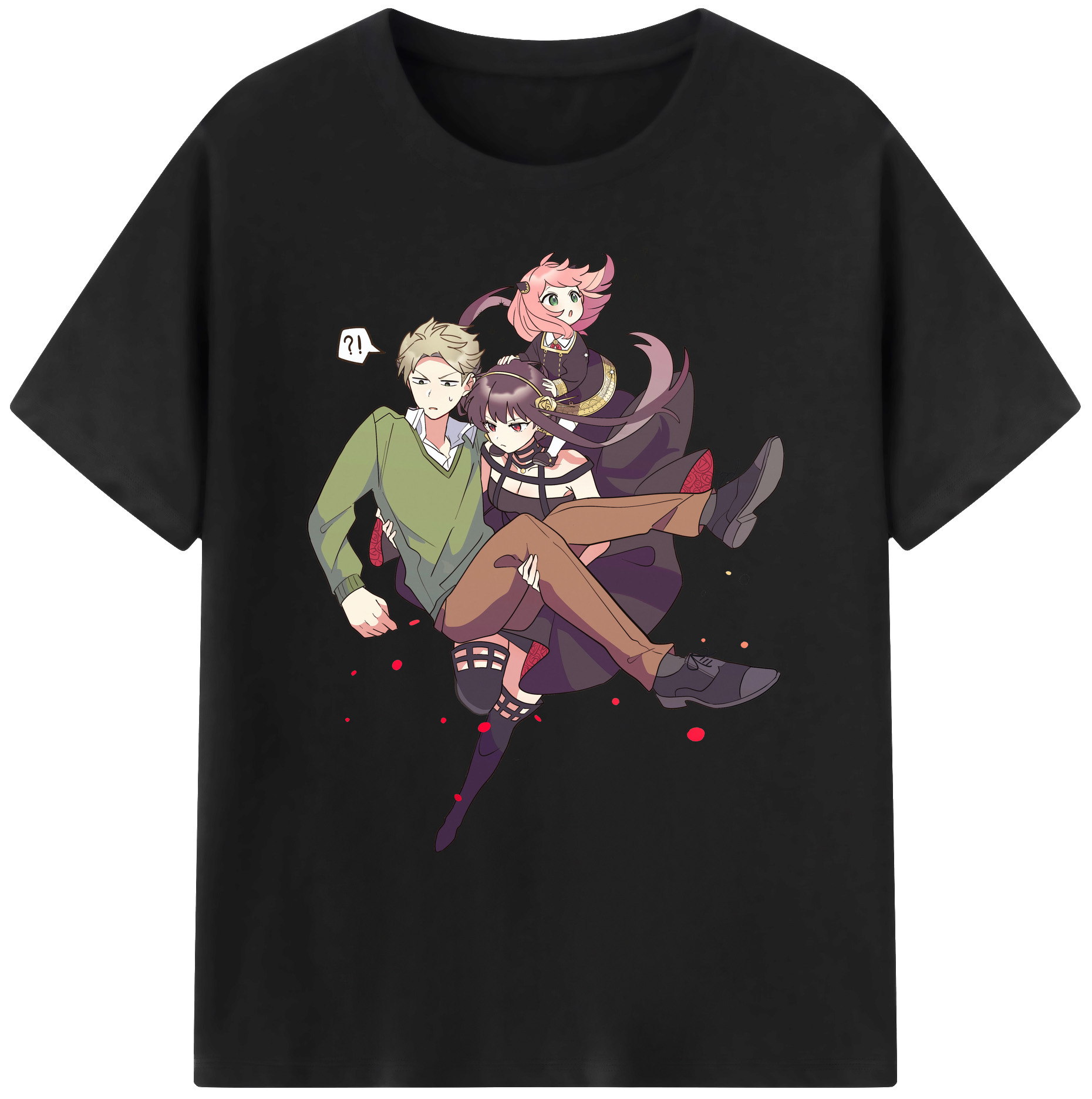 （画像用） SPY×FAMILY间谍家家酒 綿100％ メンズ半袖Tシャツ｜肌触りやわらか＆通気性
