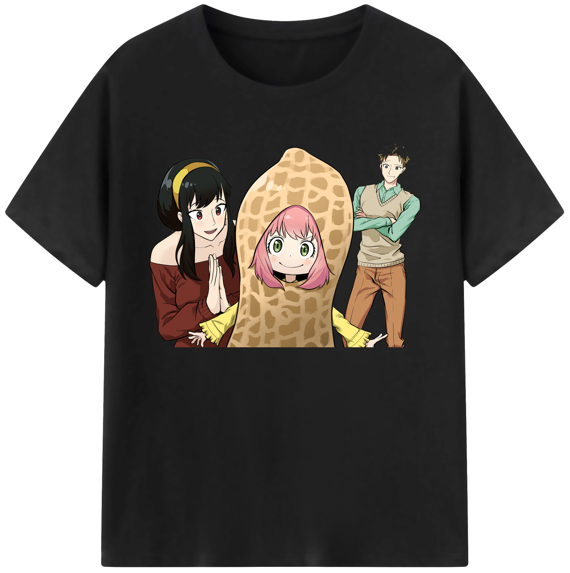 （画像用） SPY×FAMILY间谍家家酒 綿100％ メンズ半袖Tシャツ｜肌触りやわらか＆通気性