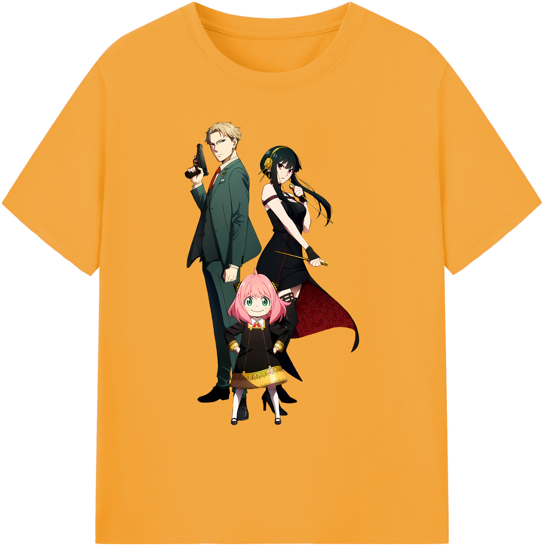 （画像用） SPY×FAMILY间谍家家酒 綿100％ メンズ半袖Tシャツ｜肌触りやわらか＆通気性