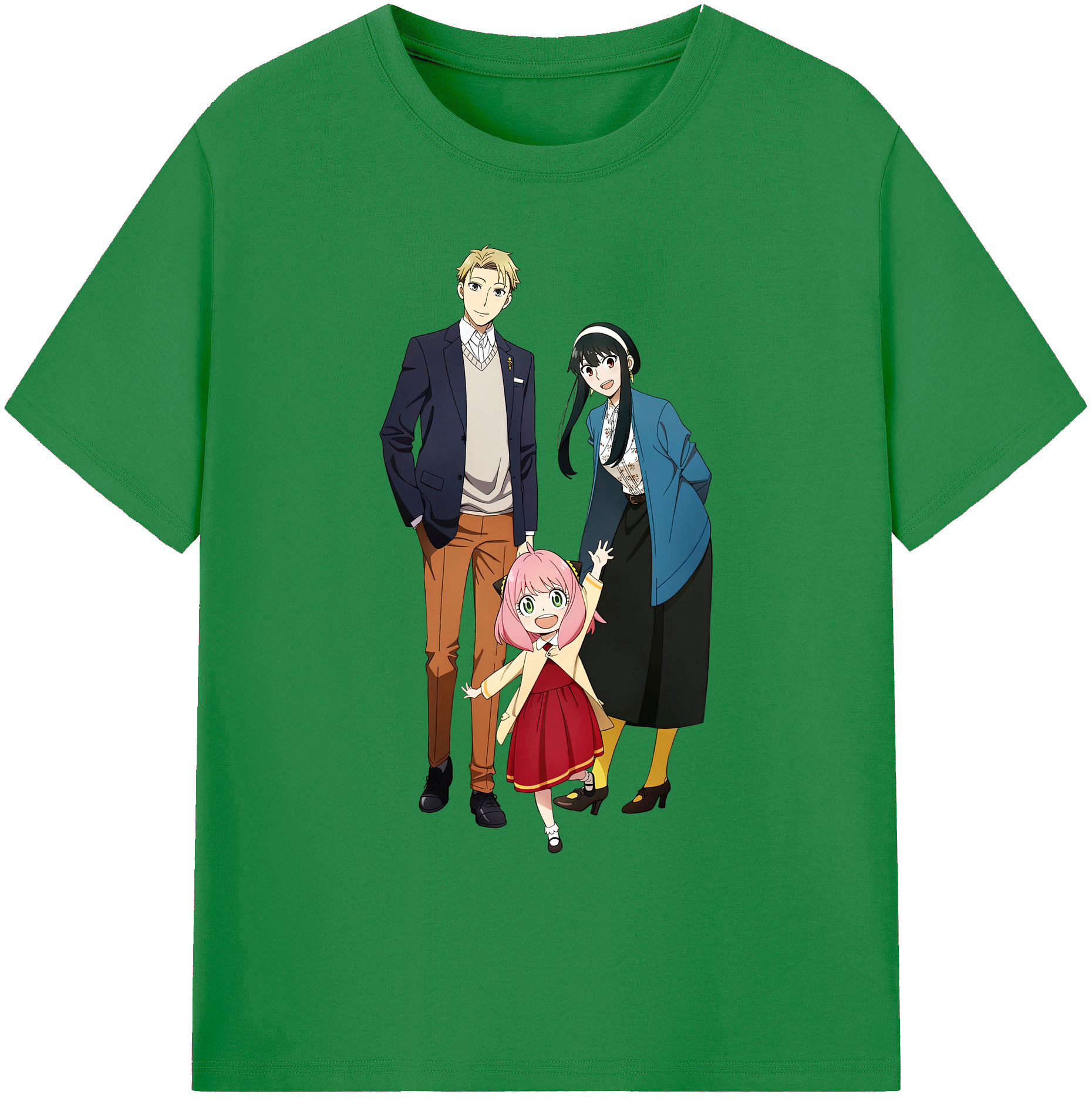 （画像用） SPY×FAMILY间谍家家酒 綿100％ メンズ半袖Tシャツ｜肌触りやわらか＆通気性