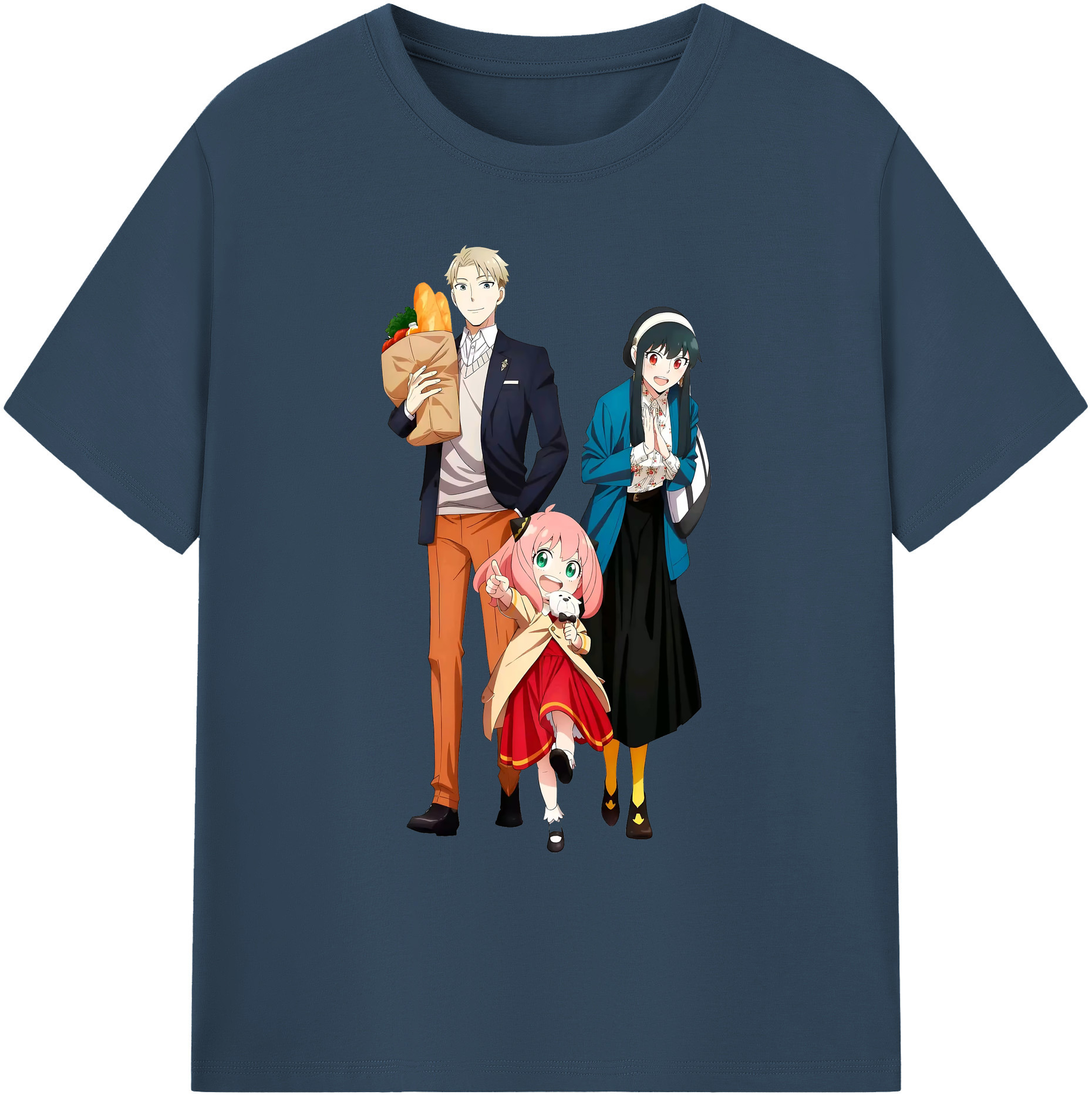 （画像用） SPY×FAMILY间谍家家酒 綿100％ メンズ半袖Tシャツ｜肌触りやわらか＆通気性