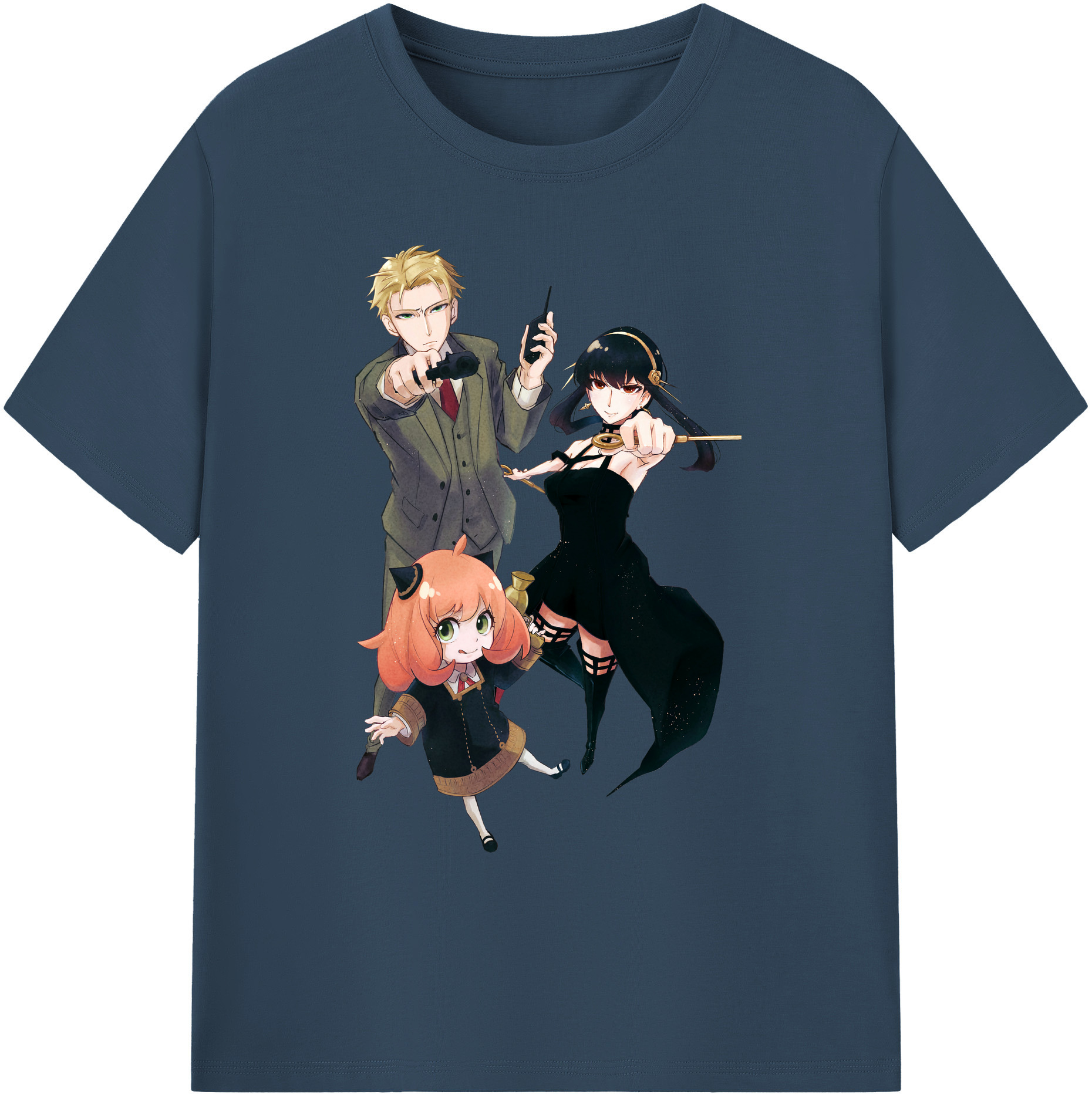 （画像用） SPY×FAMILY间谍家家酒 綿100％ メンズ半袖Tシャツ｜肌触りやわらか＆通気性