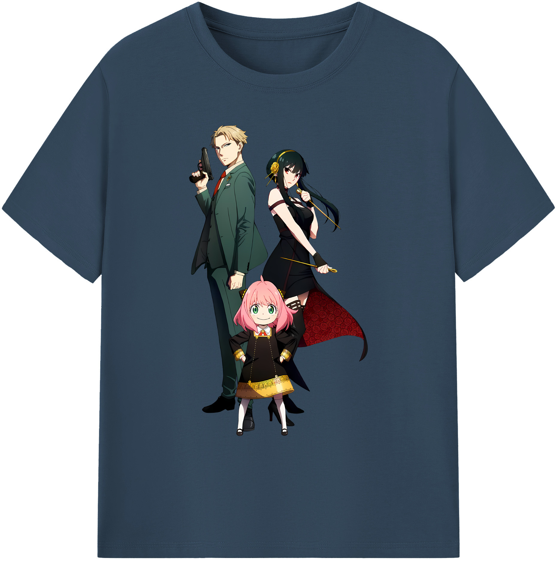（画像用） SPY×FAMILY间谍家家酒 綿100％ メンズ半袖Tシャツ｜肌触りやわらか＆通気性