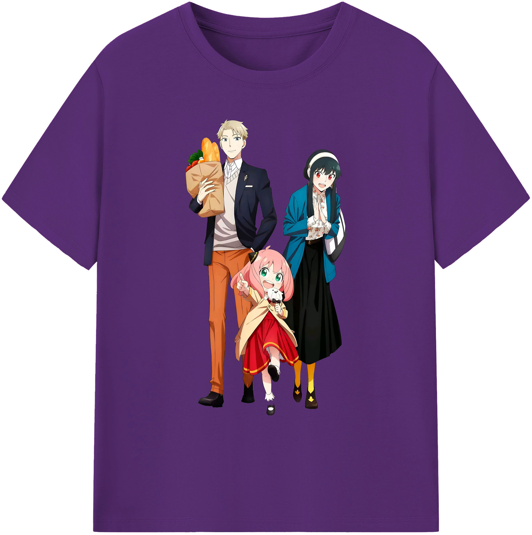 （画像用） SPY×FAMILY间谍家家酒 綿100％ メンズ半袖Tシャツ｜肌触りやわらか＆通気性