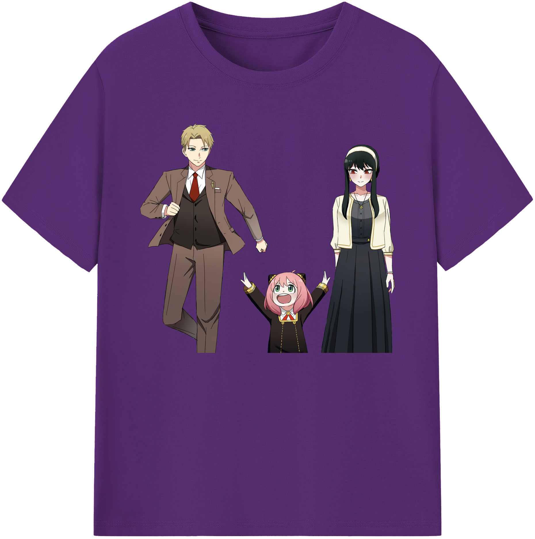 （画像用） SPY×FAMILY间谍家家酒 綿100％ メンズ半袖Tシャツ｜肌触りやわらか＆通気性