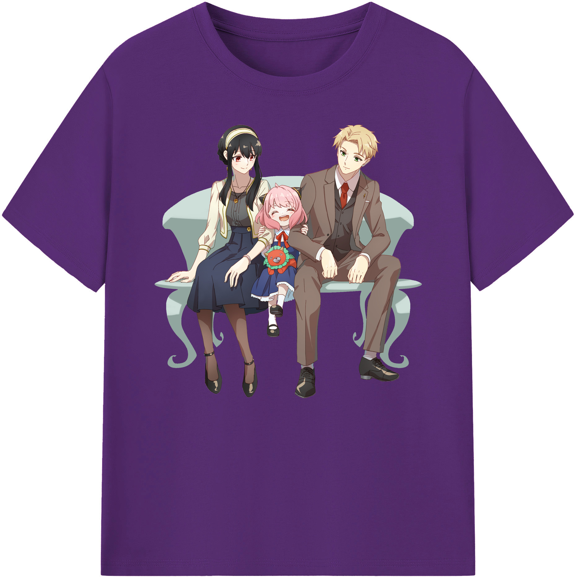 （画像用） SPY×FAMILY间谍家家酒 綿100％ メンズ半袖Tシャツ｜肌触りやわらか＆通気性
