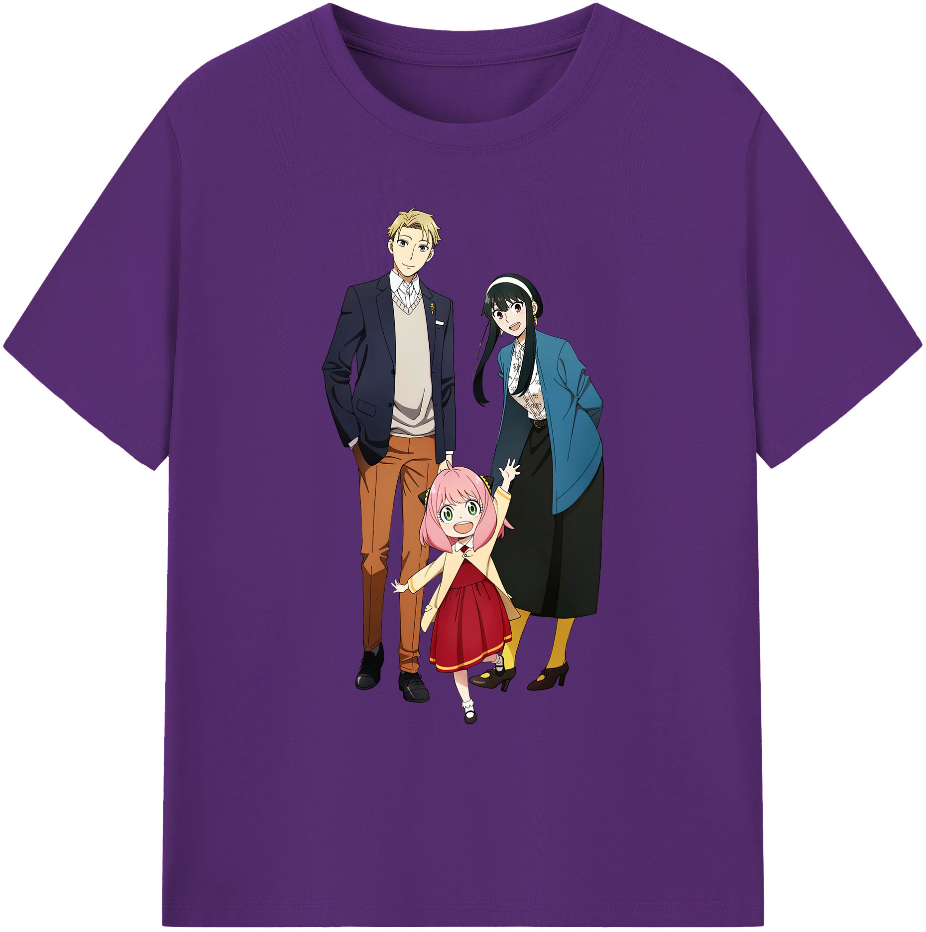 （画像用） SPY×FAMILY间谍家家酒 綿100％ メンズ半袖Tシャツ｜肌触りやわらか＆通気性