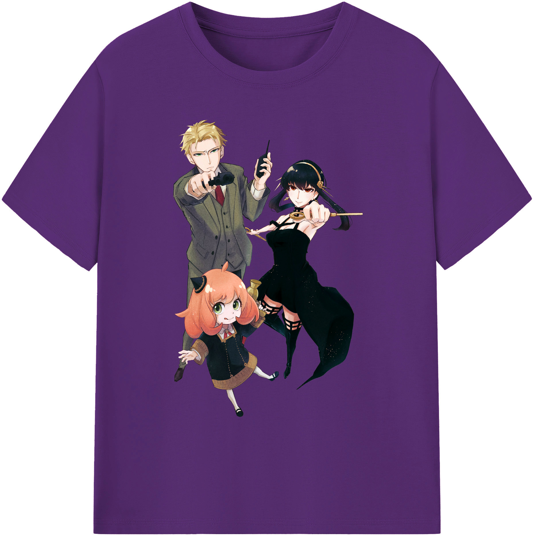 （画像用） SPY×FAMILY间谍家家酒 綿100％ メンズ半袖Tシャツ｜肌触りやわらか＆通気性