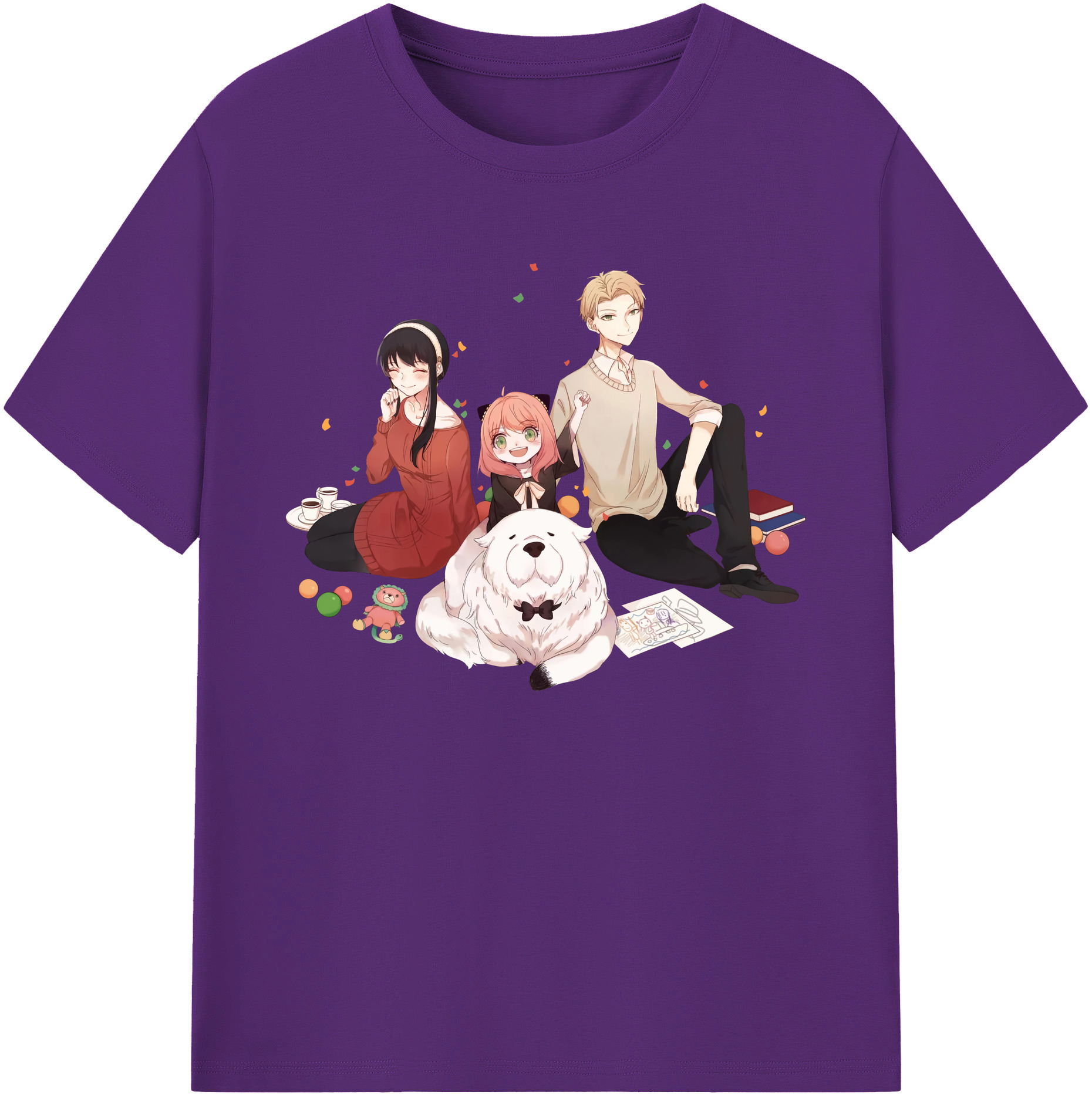 （画像用） SPY×FAMILY间谍家家酒 綿100％ メンズ半袖Tシャツ｜肌触りやわらか＆通気性