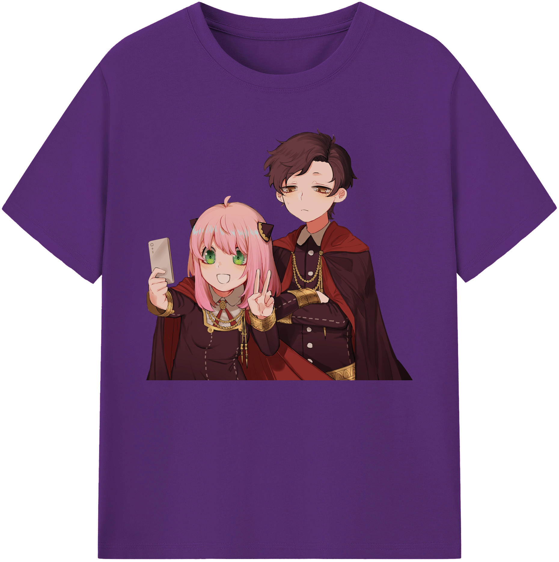 （画像用） SPY×FAMILY间谍家家酒 綿100％ メンズ半袖Tシャツ｜肌触りやわらか＆通気性
