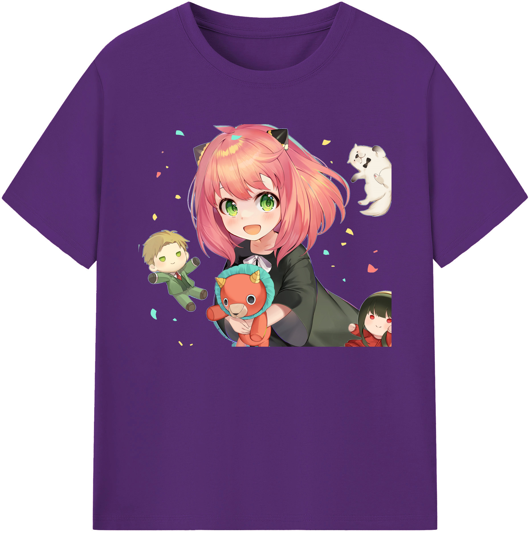 （画像用） SPY×FAMILY间谍家家酒 綿100％ メンズ半袖Tシャツ｜肌触りやわらか＆通気性
