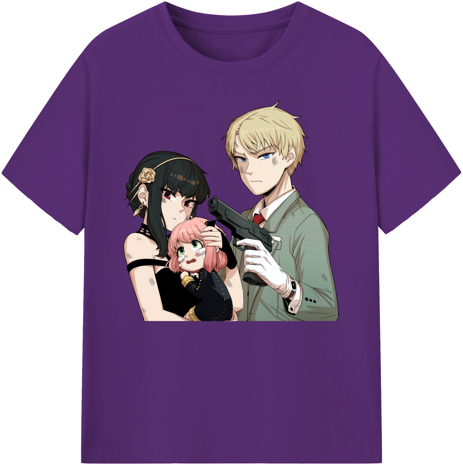 （画像用） SPY×FAMILY间谍家家酒 綿100％ メンズ半袖Tシャツ｜肌触りやわらか＆通気性