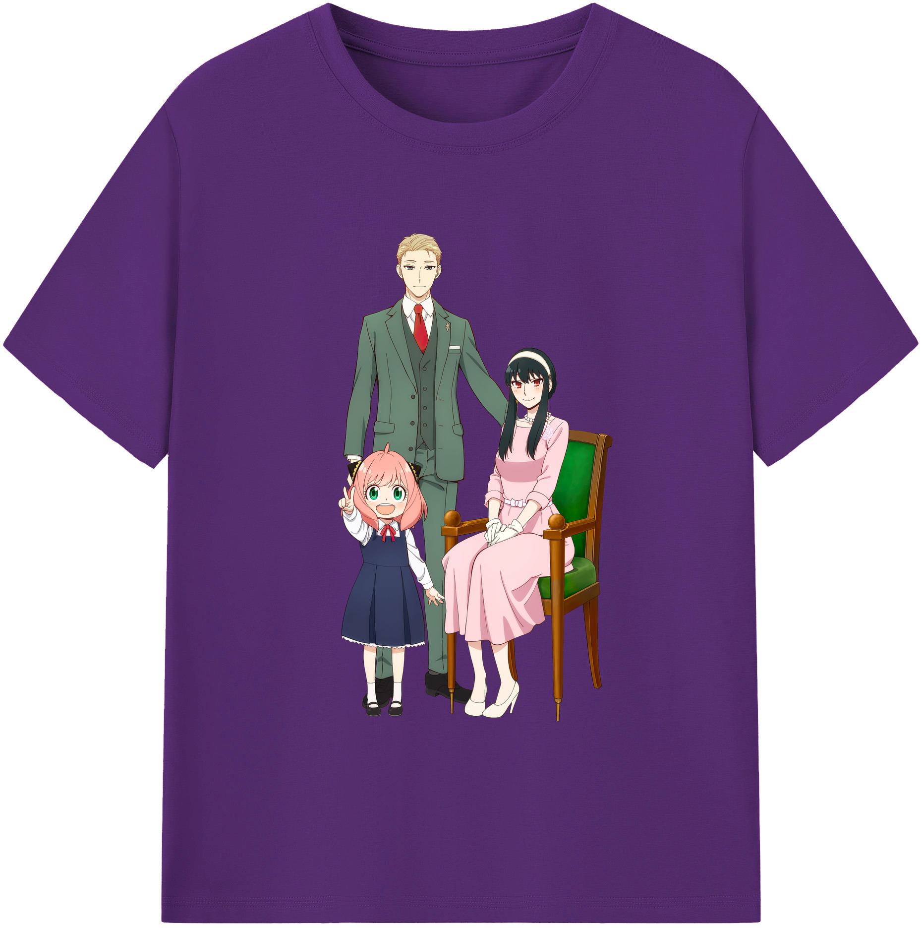 （画像用） SPY×FAMILY间谍家家酒 綿100％ メンズ半袖Tシャツ｜肌触りやわらか＆通気性