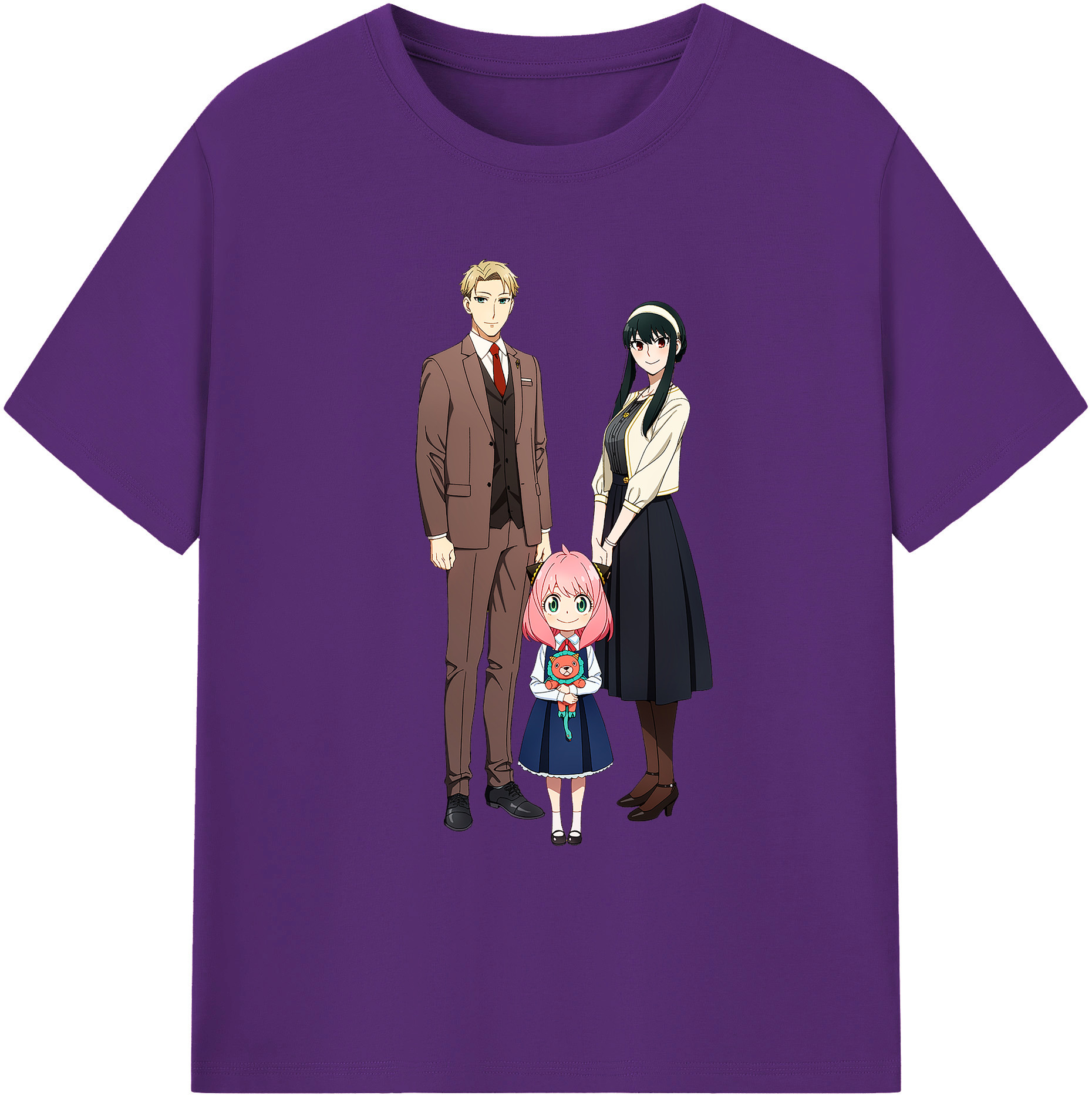 （画像用） SPY×FAMILY间谍家家酒 綿100％ メンズ半袖Tシャツ｜肌触りやわらか＆通気性